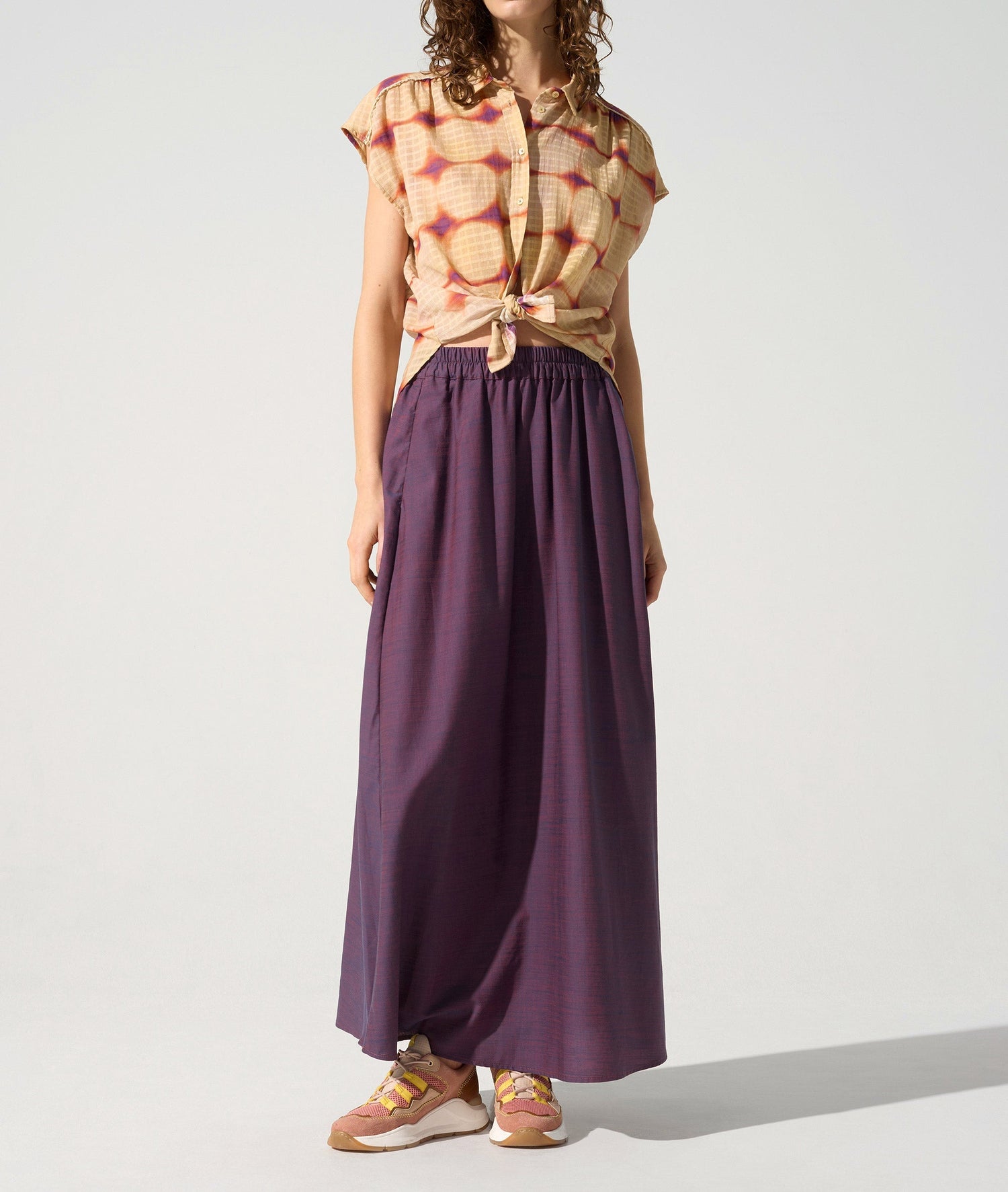 Jupe longue évasée acoté 