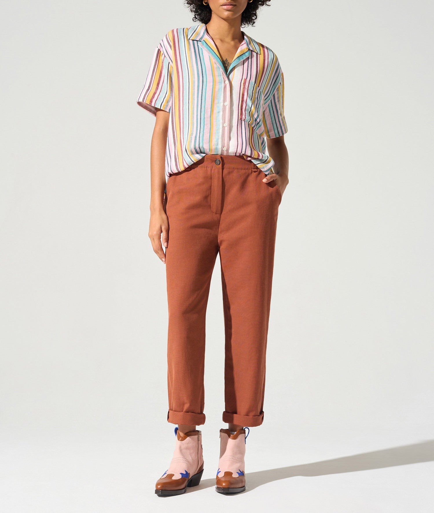 Chemise ample rayée acoté 