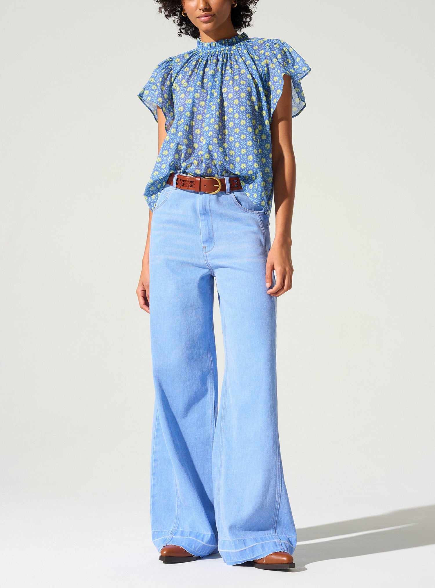 Blouse bohème imprimée acoté 