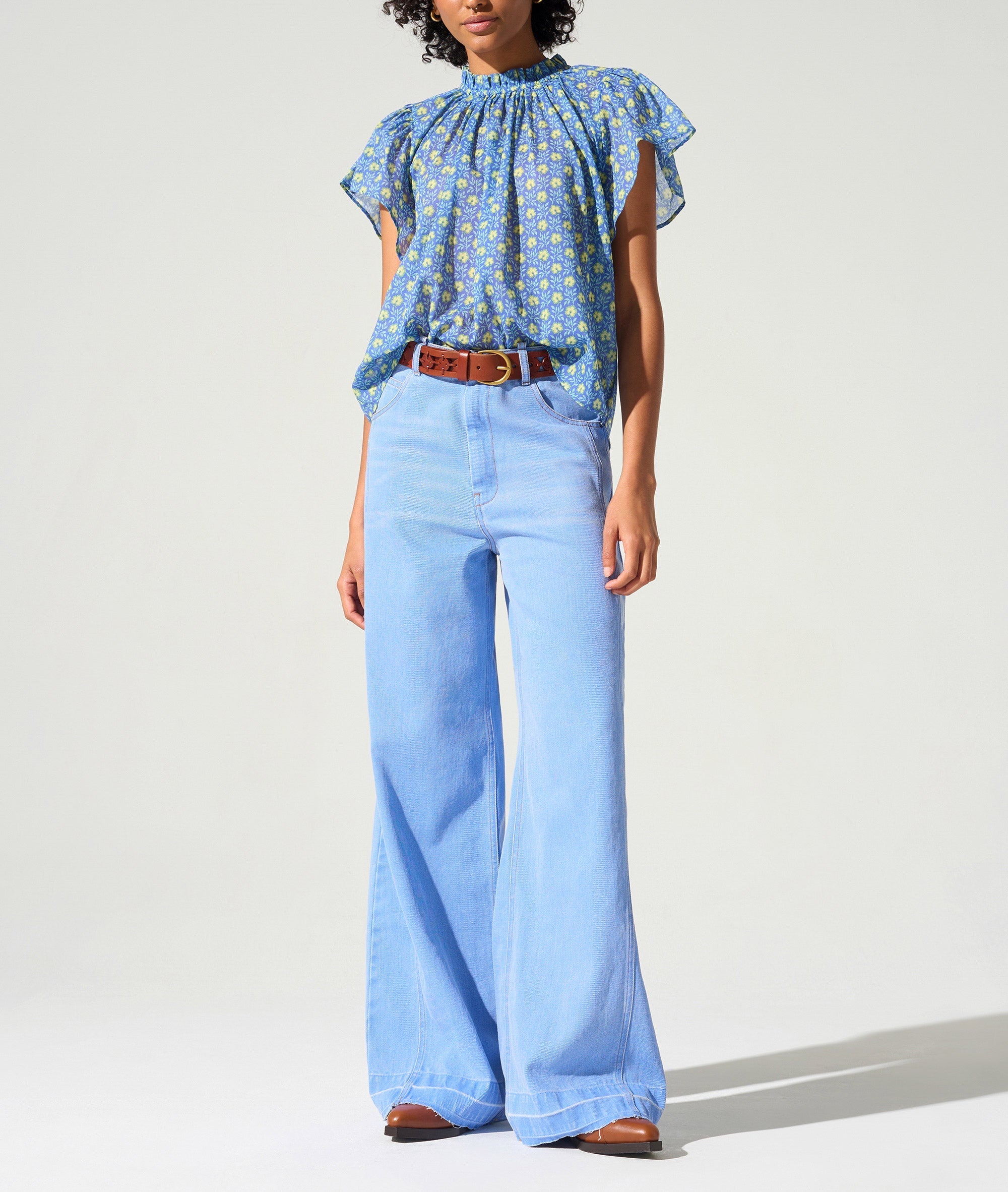 Blouse bohème imprimée acoté 