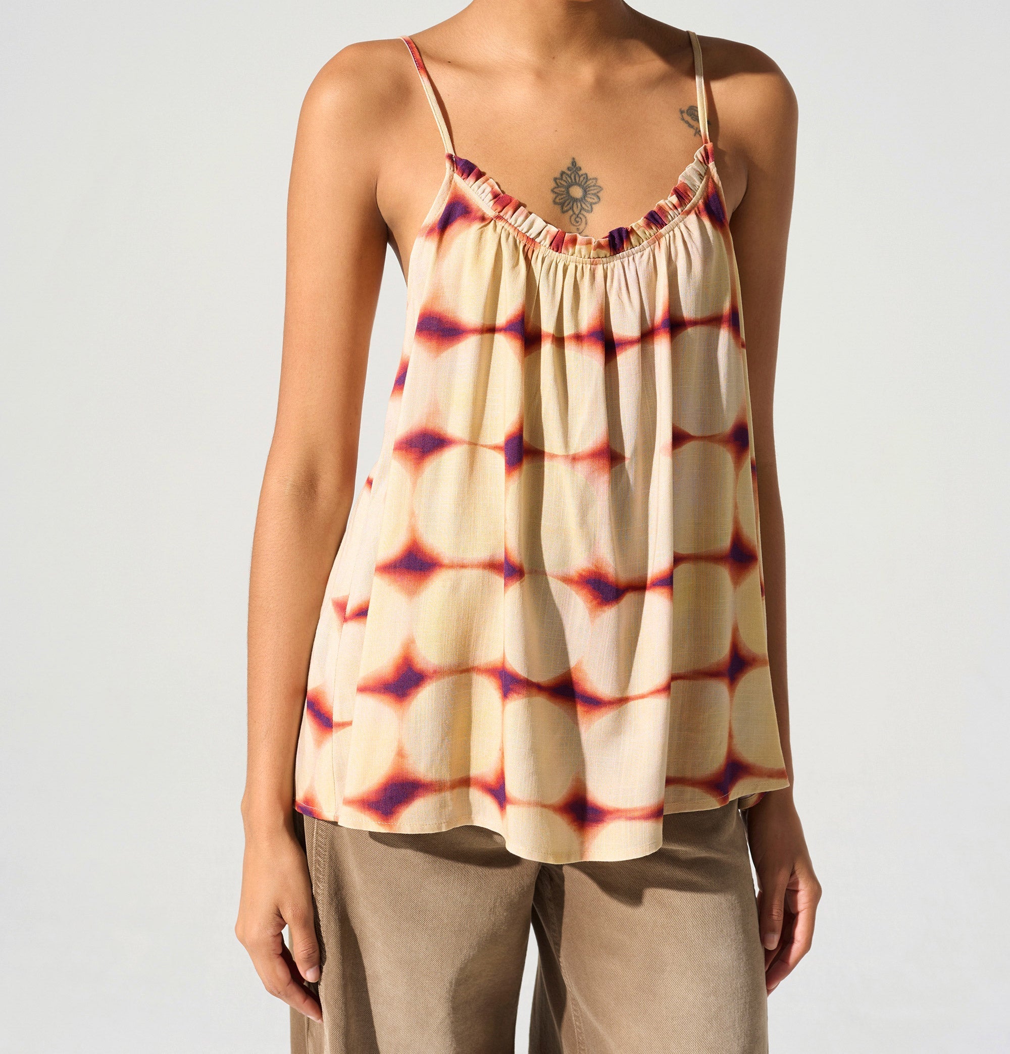 Débardeur imprimé acoté 