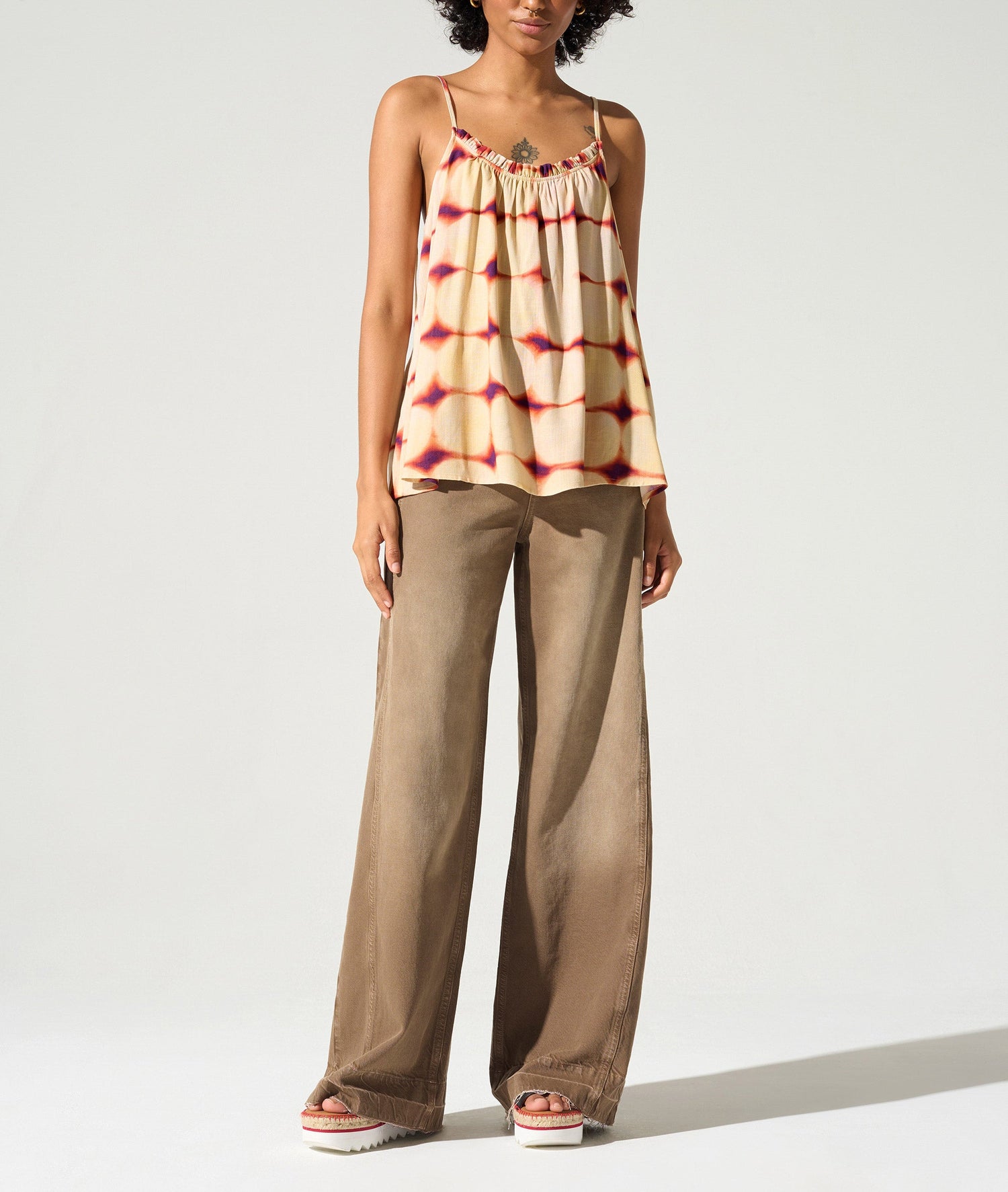 Débardeur imprimé acoté 