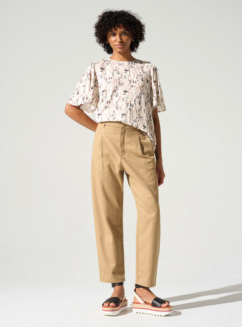 Blouse coupe droite imprimé « En relief »