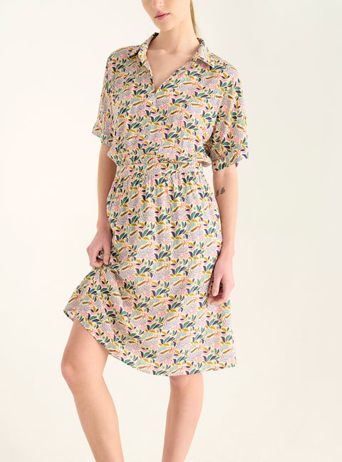 Robe chemisier ceinturée