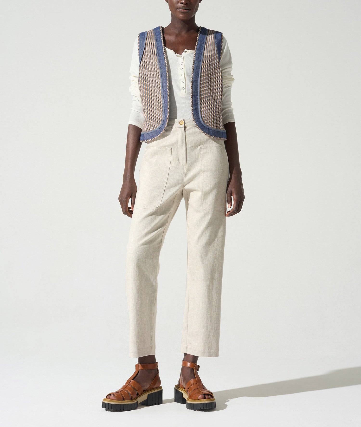 Pantalon loose acoté 