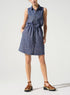 Robe courte sans manches acoté 