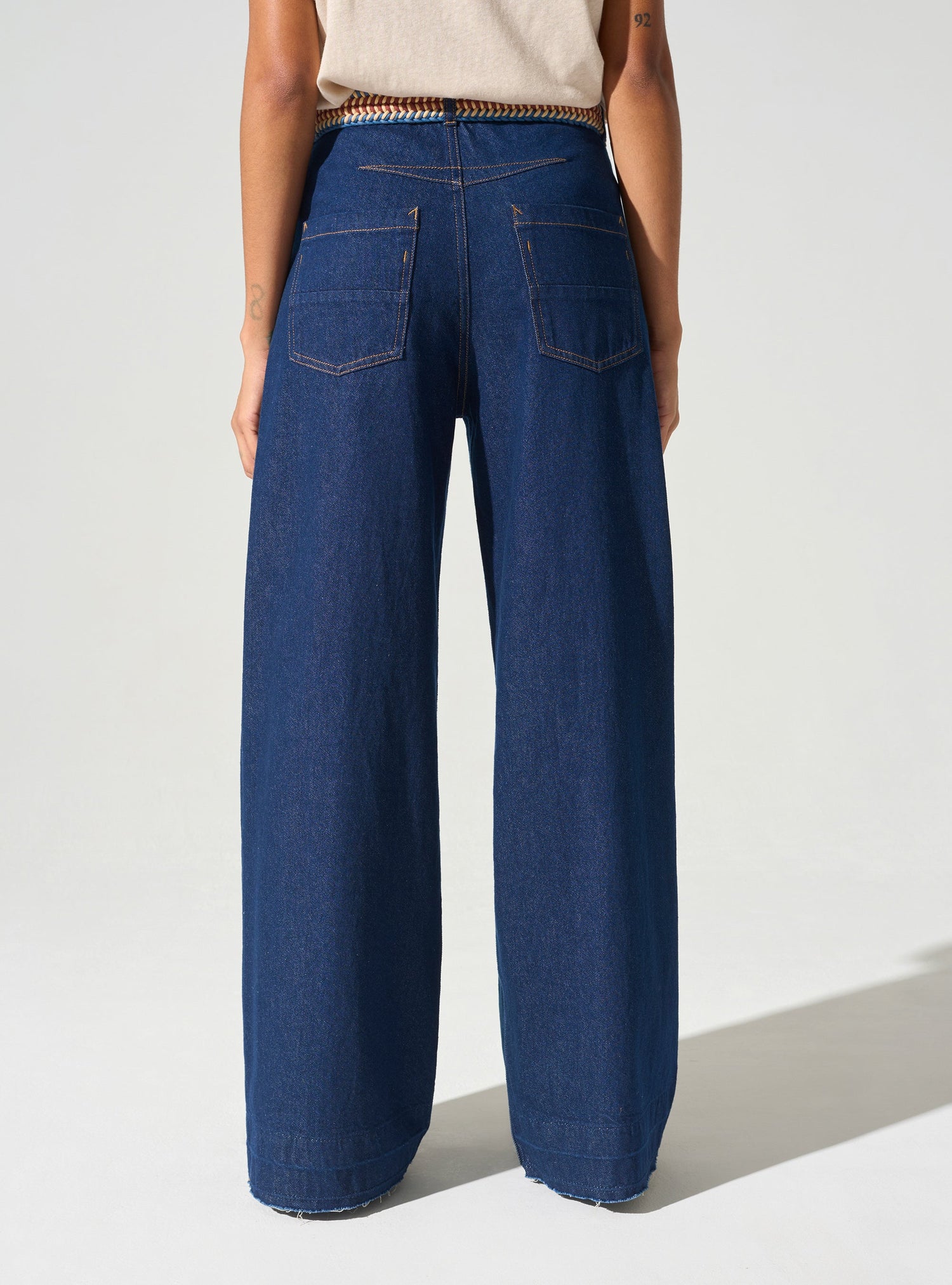 Jean large taille haute