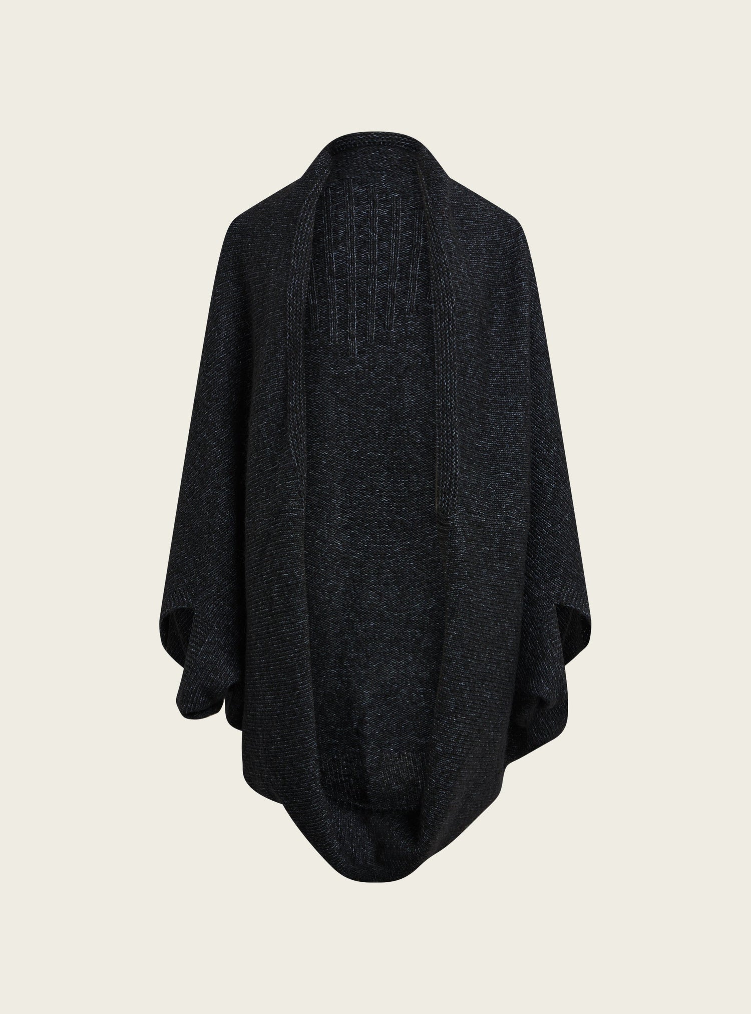 Cardigan sans manches en laine et coton acoté 