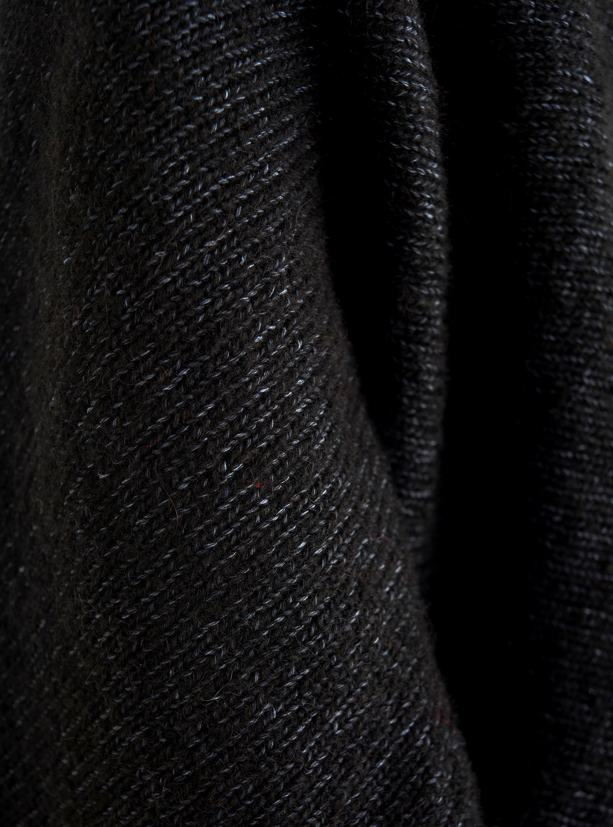 Sleeveless wool and cotton cardigan