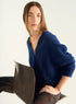 Loose-fitting natural wool sweater