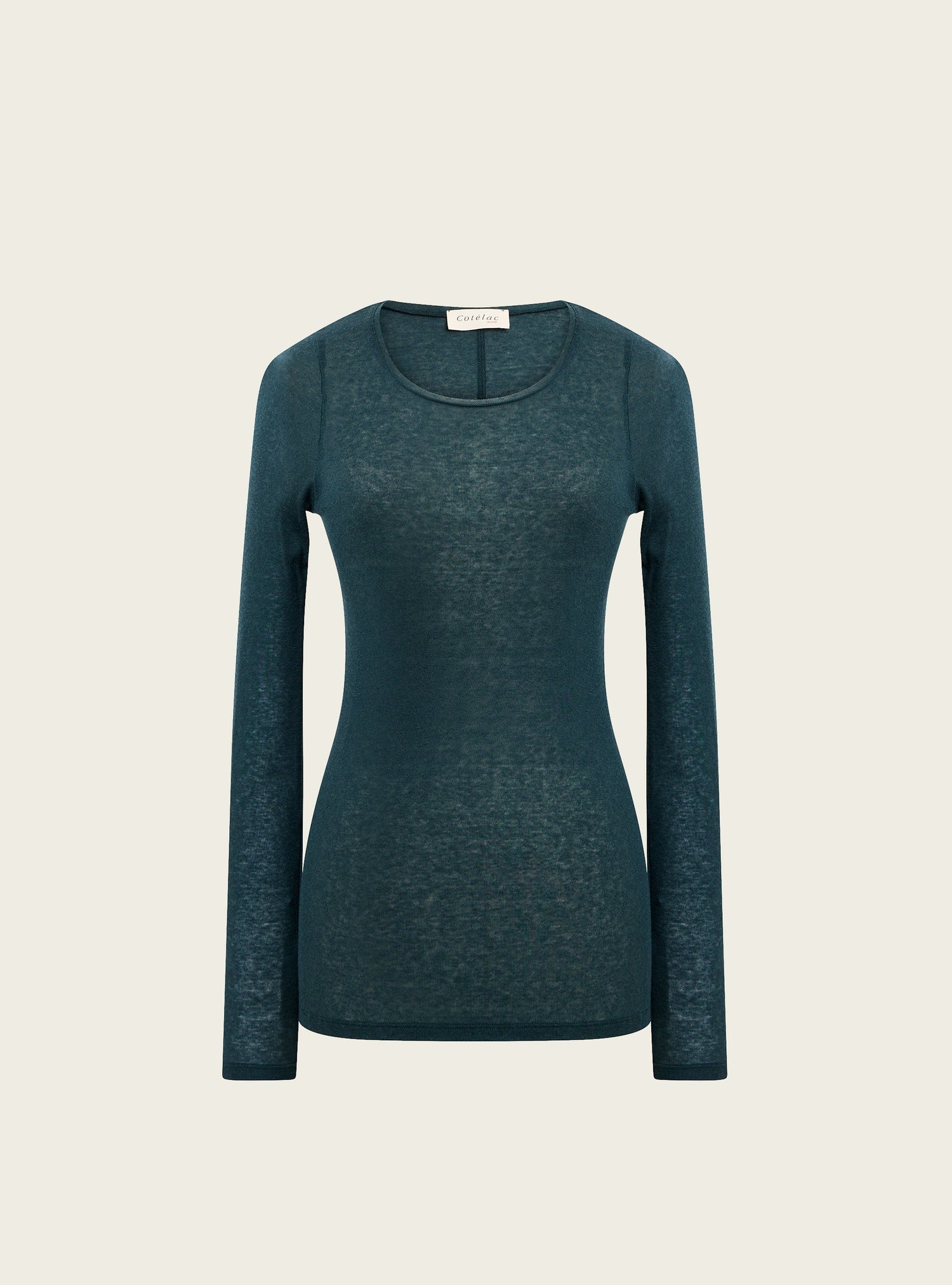 T-shirt manches longues en jersey Lyocell acoté 