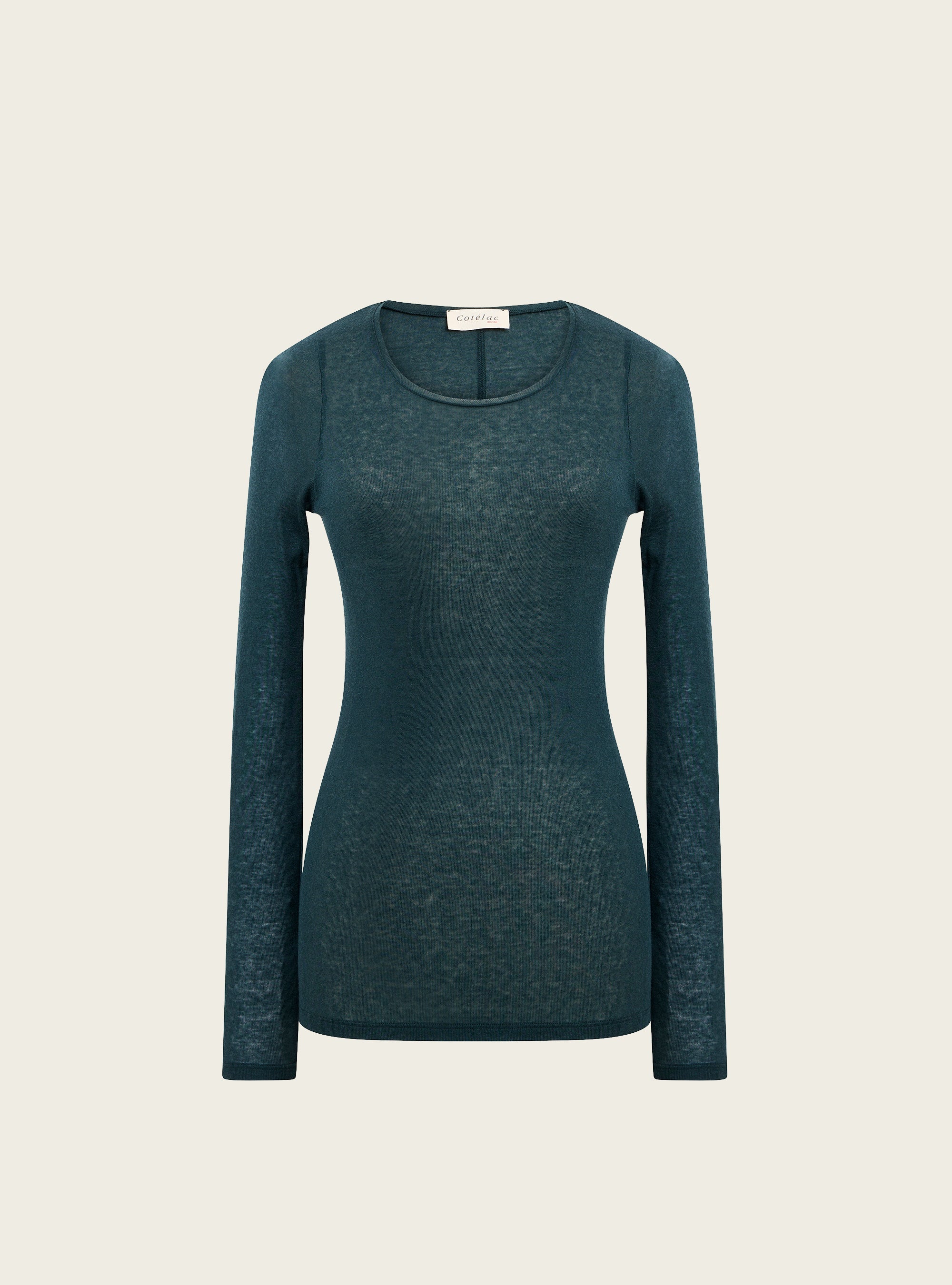 T-shirt manches longues en jersey Lyocell acoté 