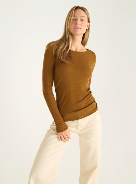 Long-sleeved Lyocell jersey T-shirt
