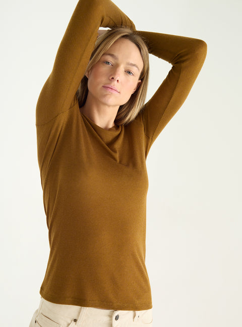 Long-sleeved Lyocell jersey T-shirt