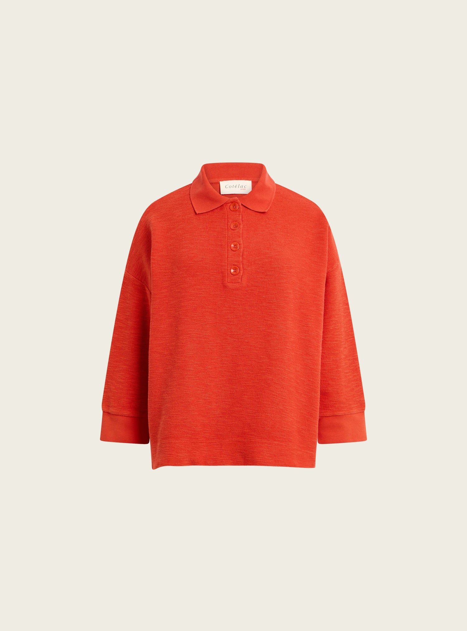 Polo oversized flammé acoté 