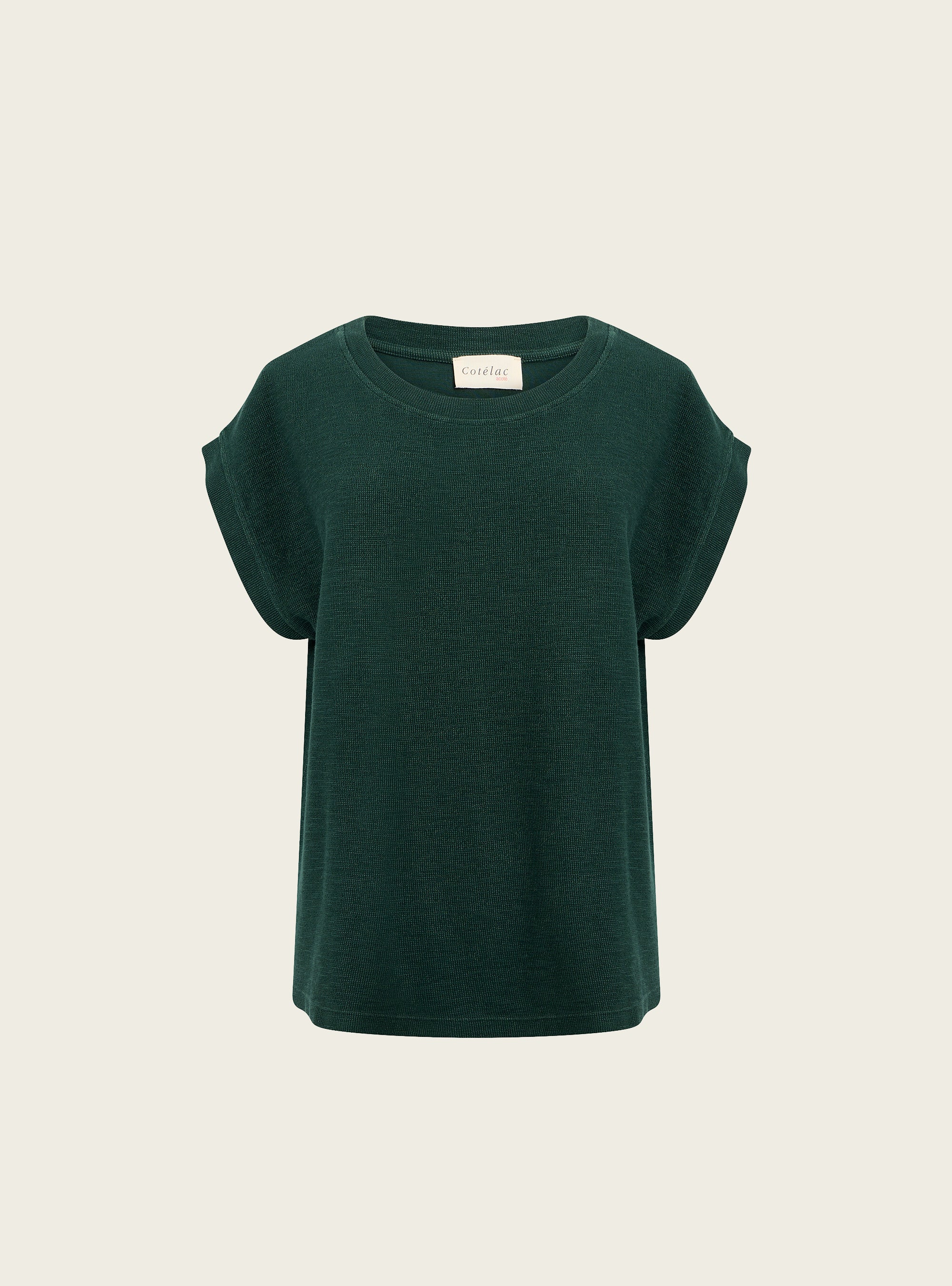 T-shirt ample en interlock flammé acoté 