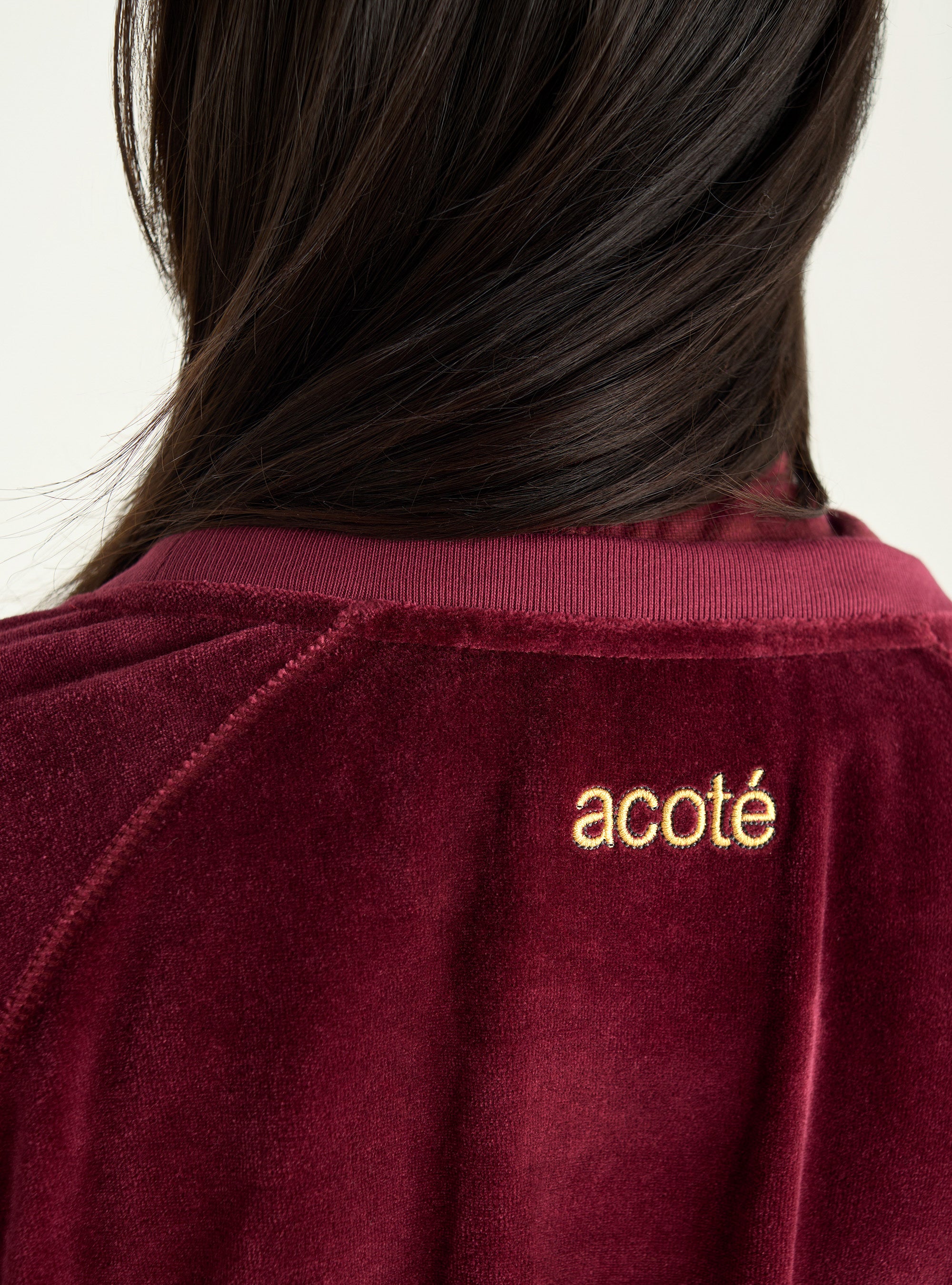 Cotton velvet sweatshirt