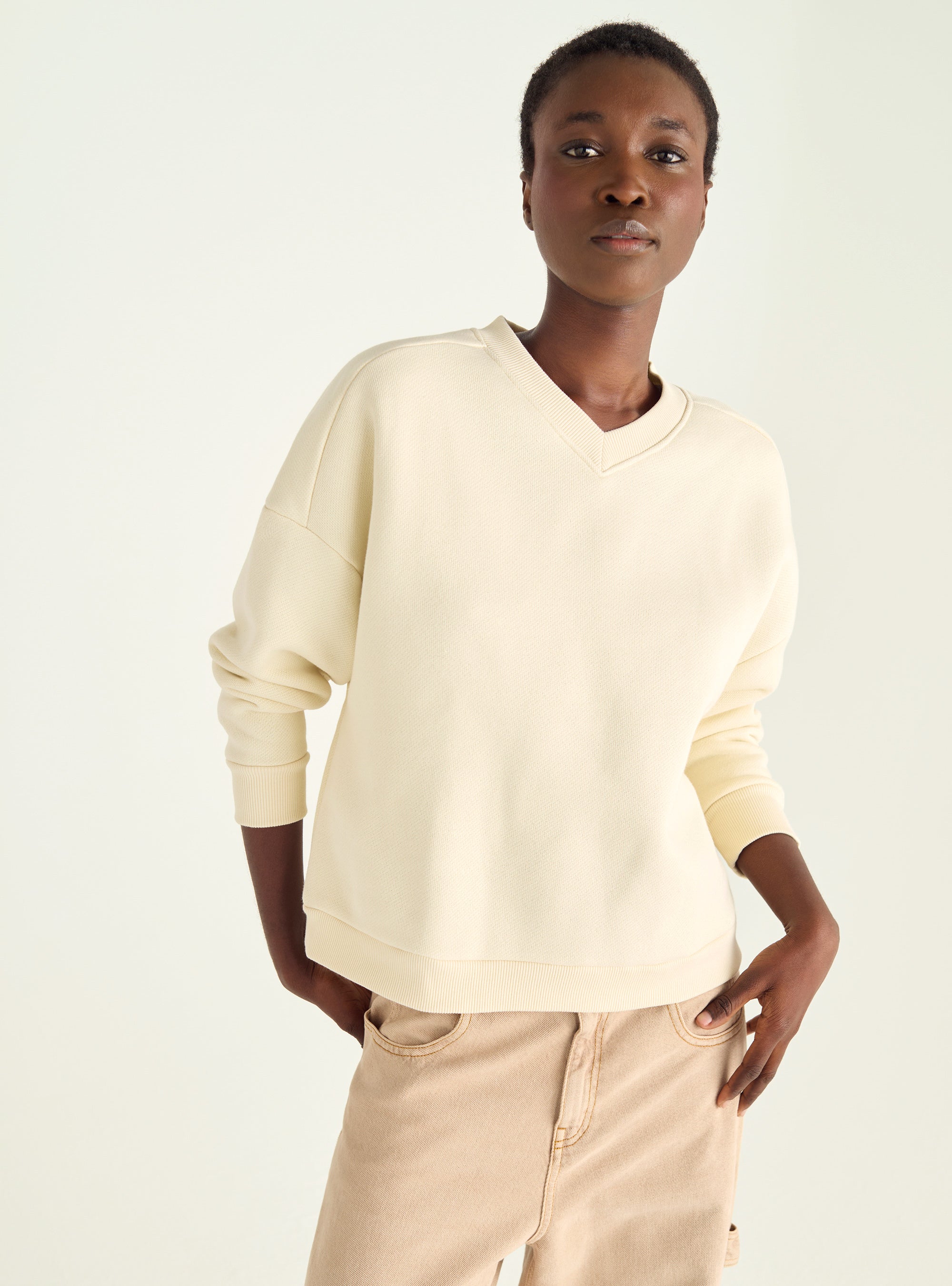 Brushed fleece sweatshirt