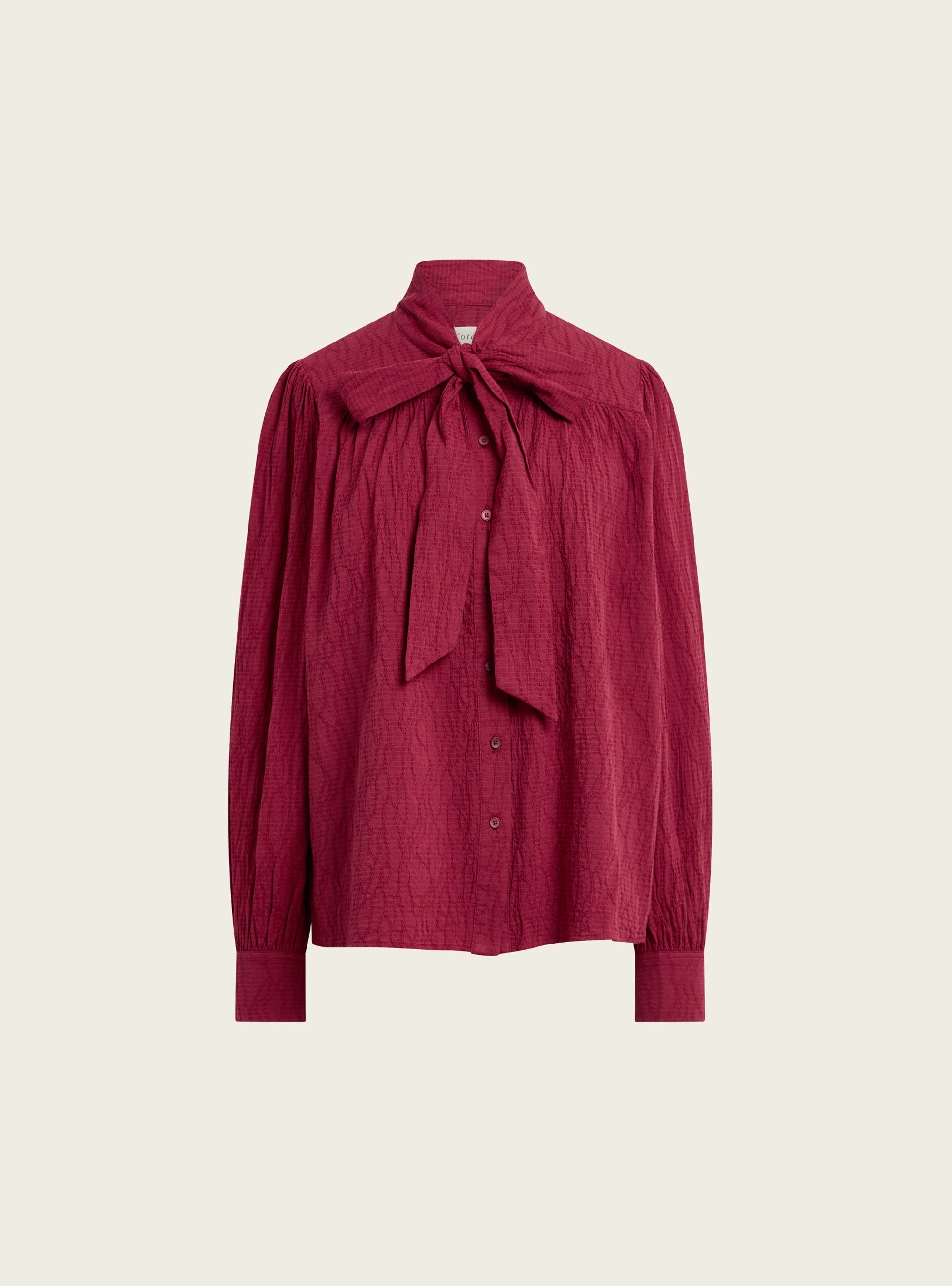 Chemise lavallière ample acoté 