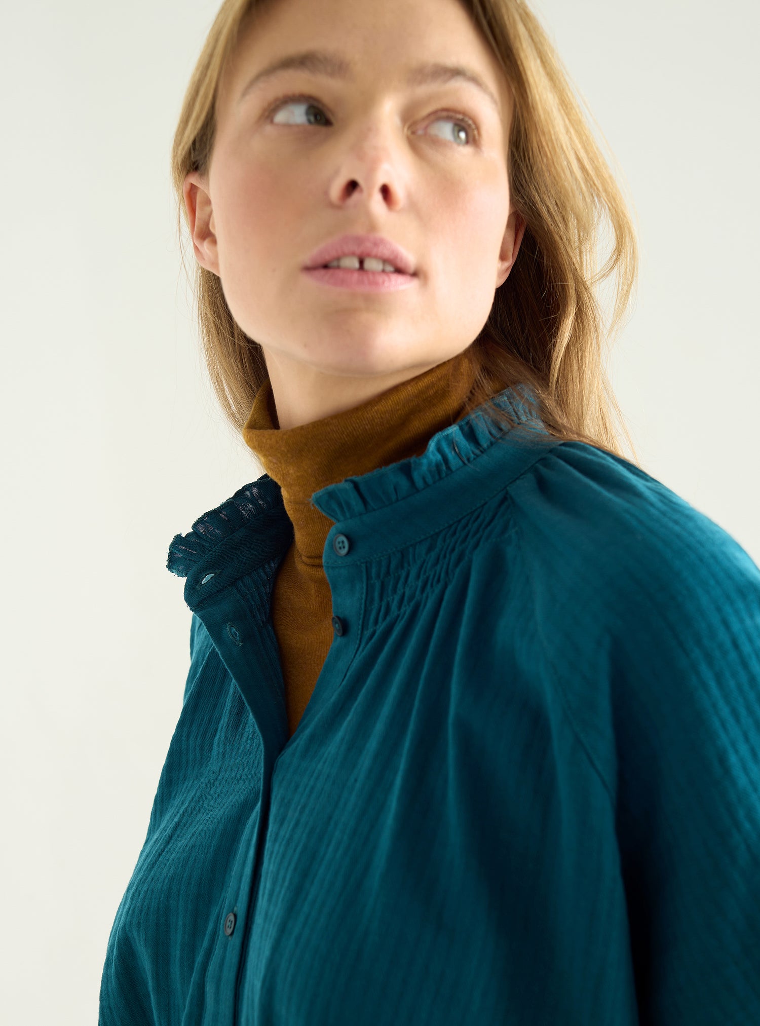 Straight cotton shirt