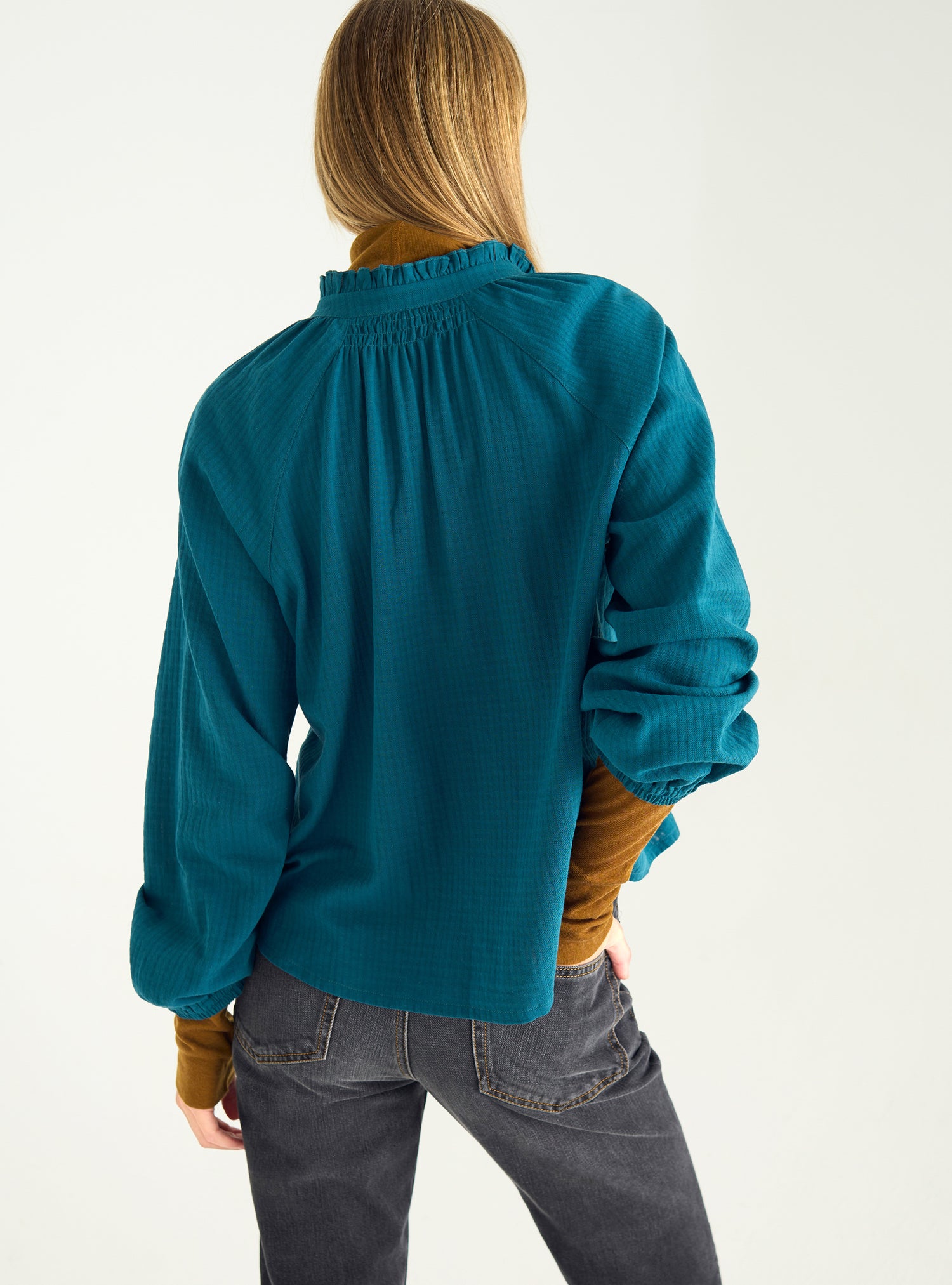 Straight cotton shirt