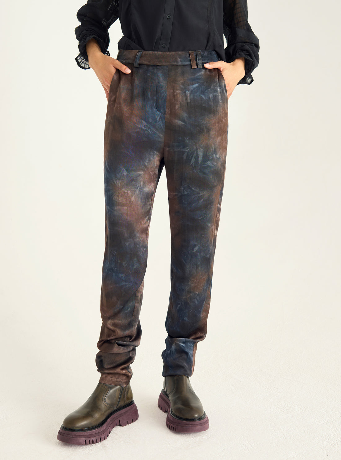 Printed flowing pants