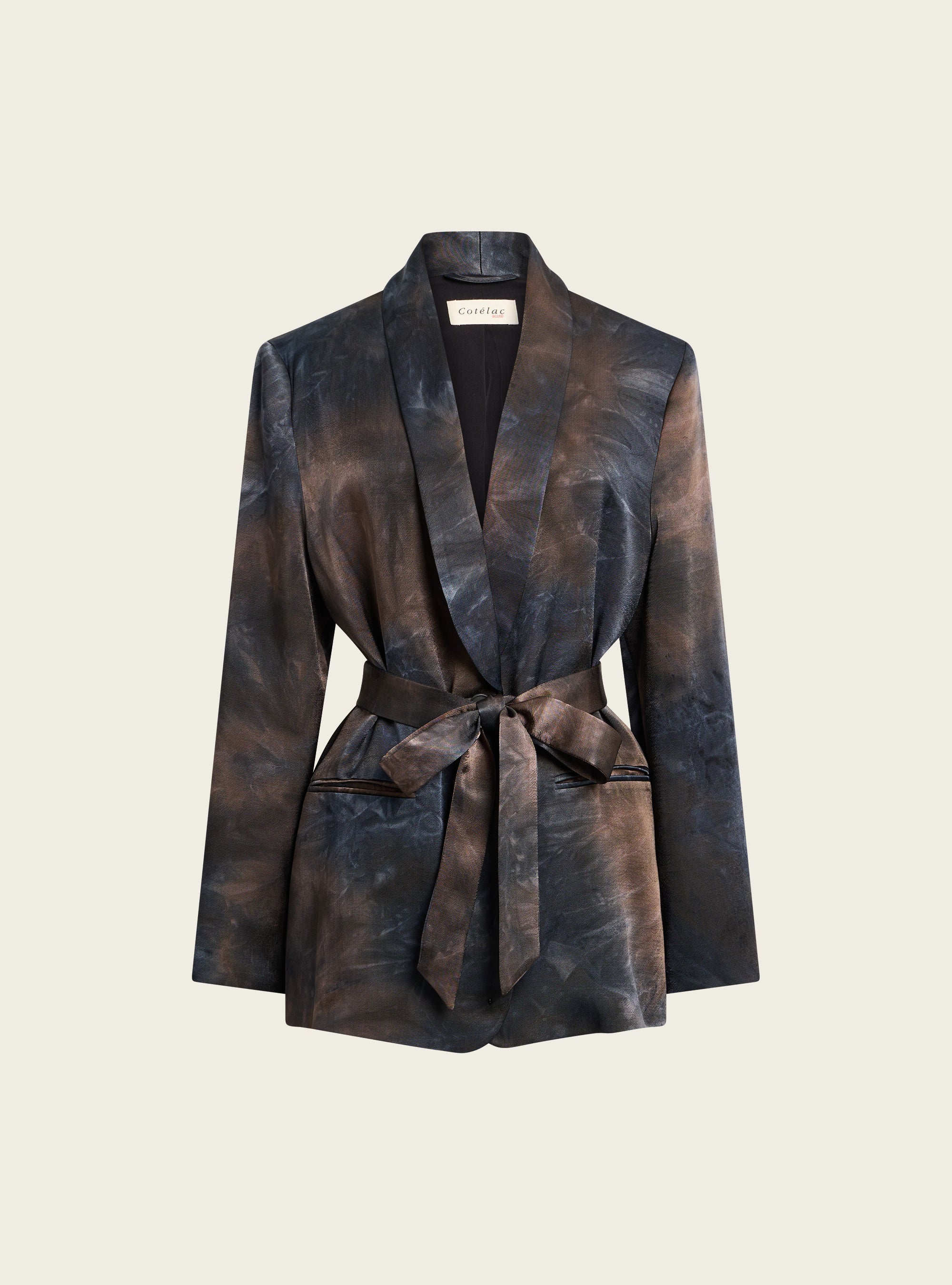 Veste fluide imprimée acoté 