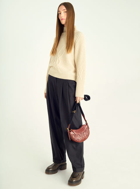 Wide chevron pants