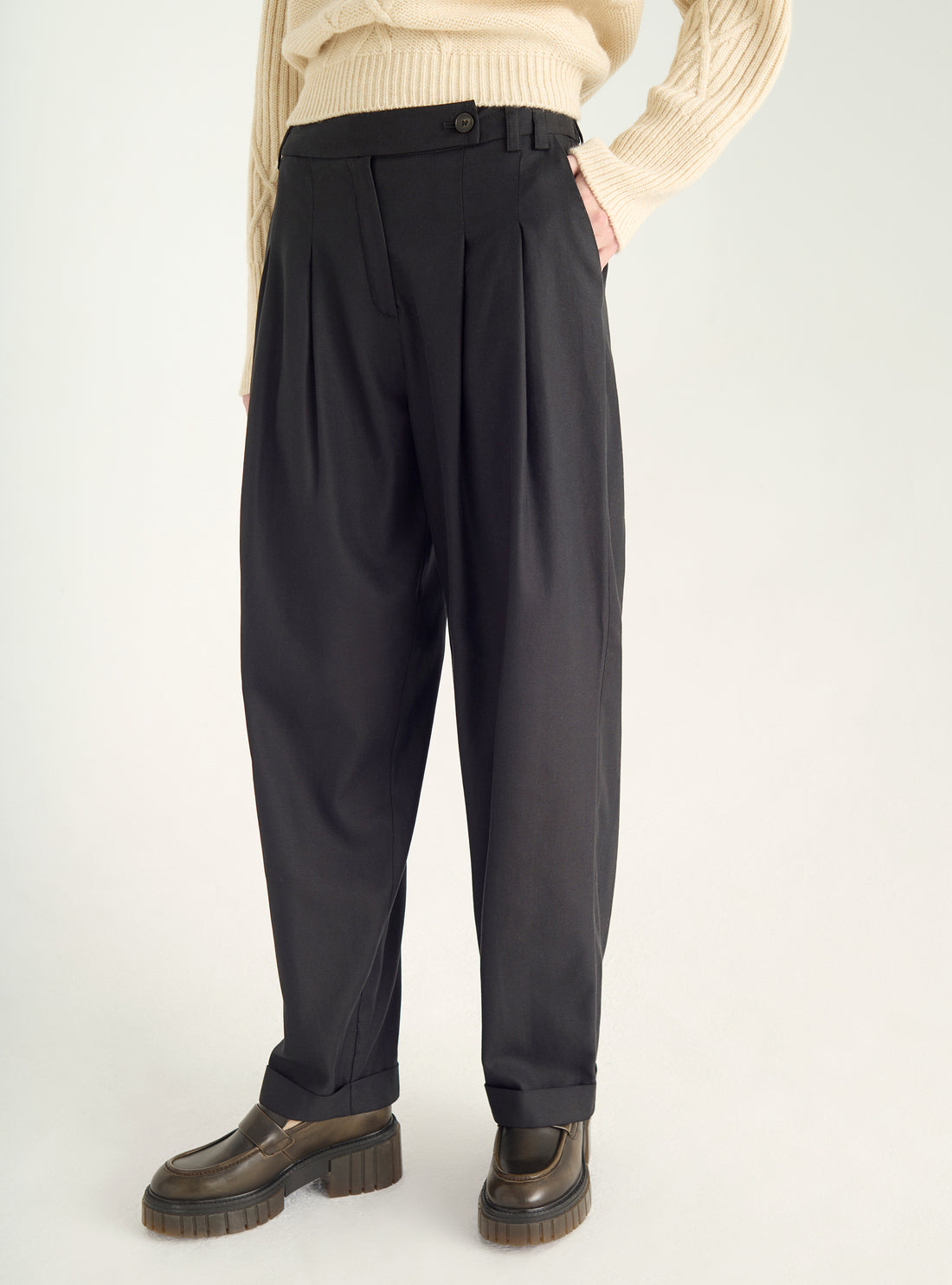 Wide chevron pants