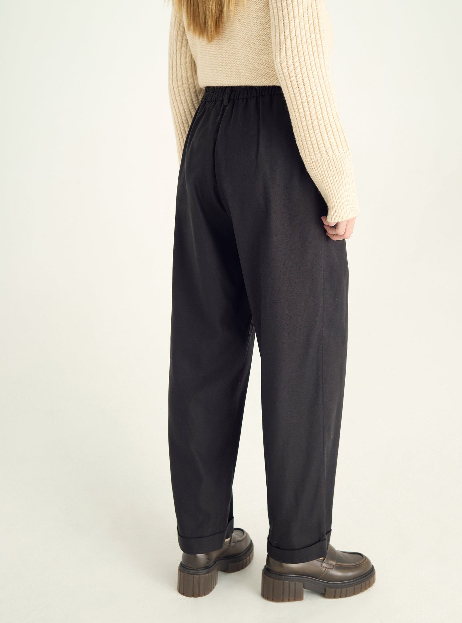 Wide chevron pants