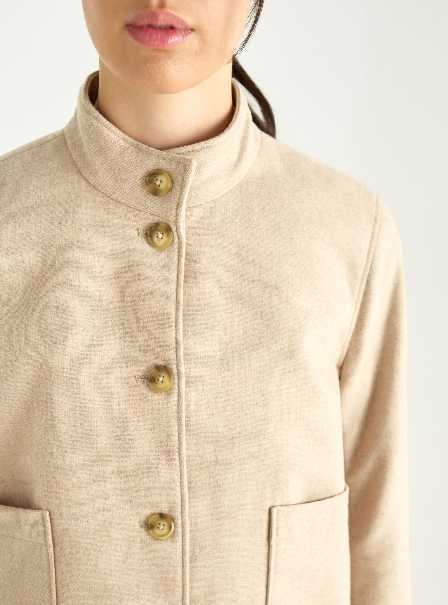 Veste courte en drap de laine