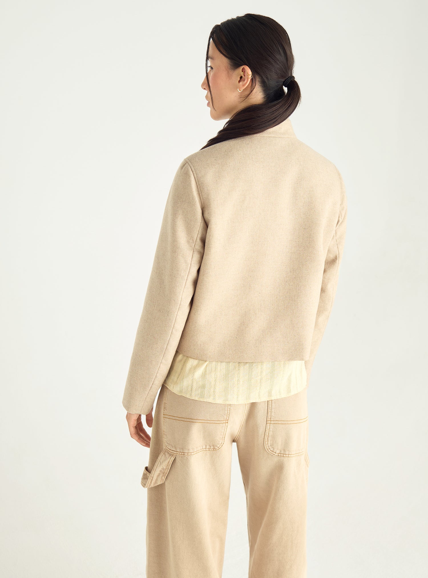 Veste courte en drap de laine