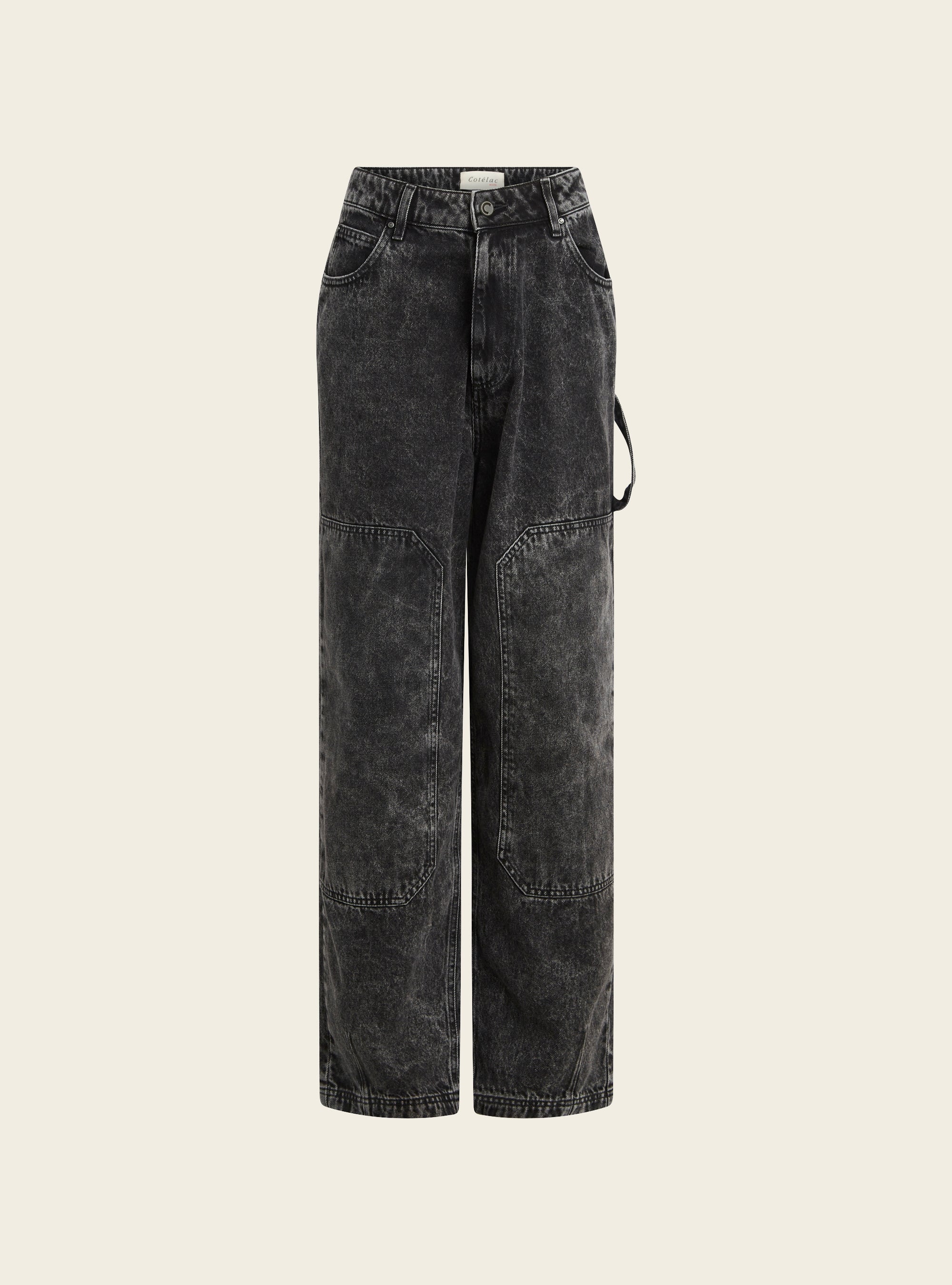 Jean charpentier 100 % coton acoté 