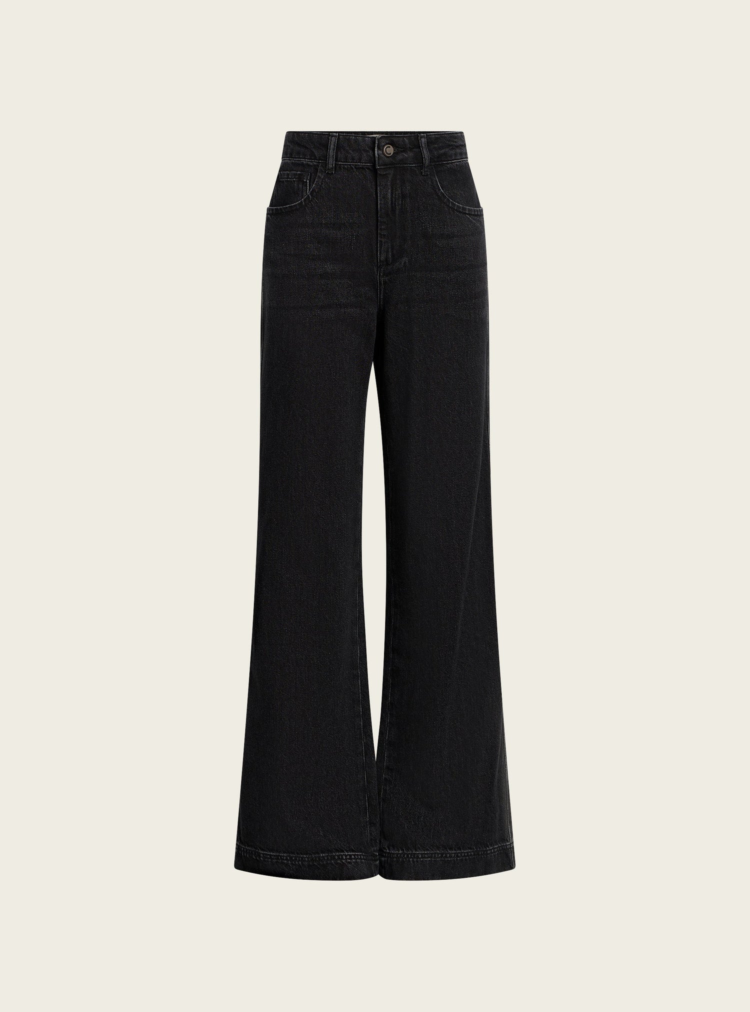 Jean bootcut taille haute acoté 