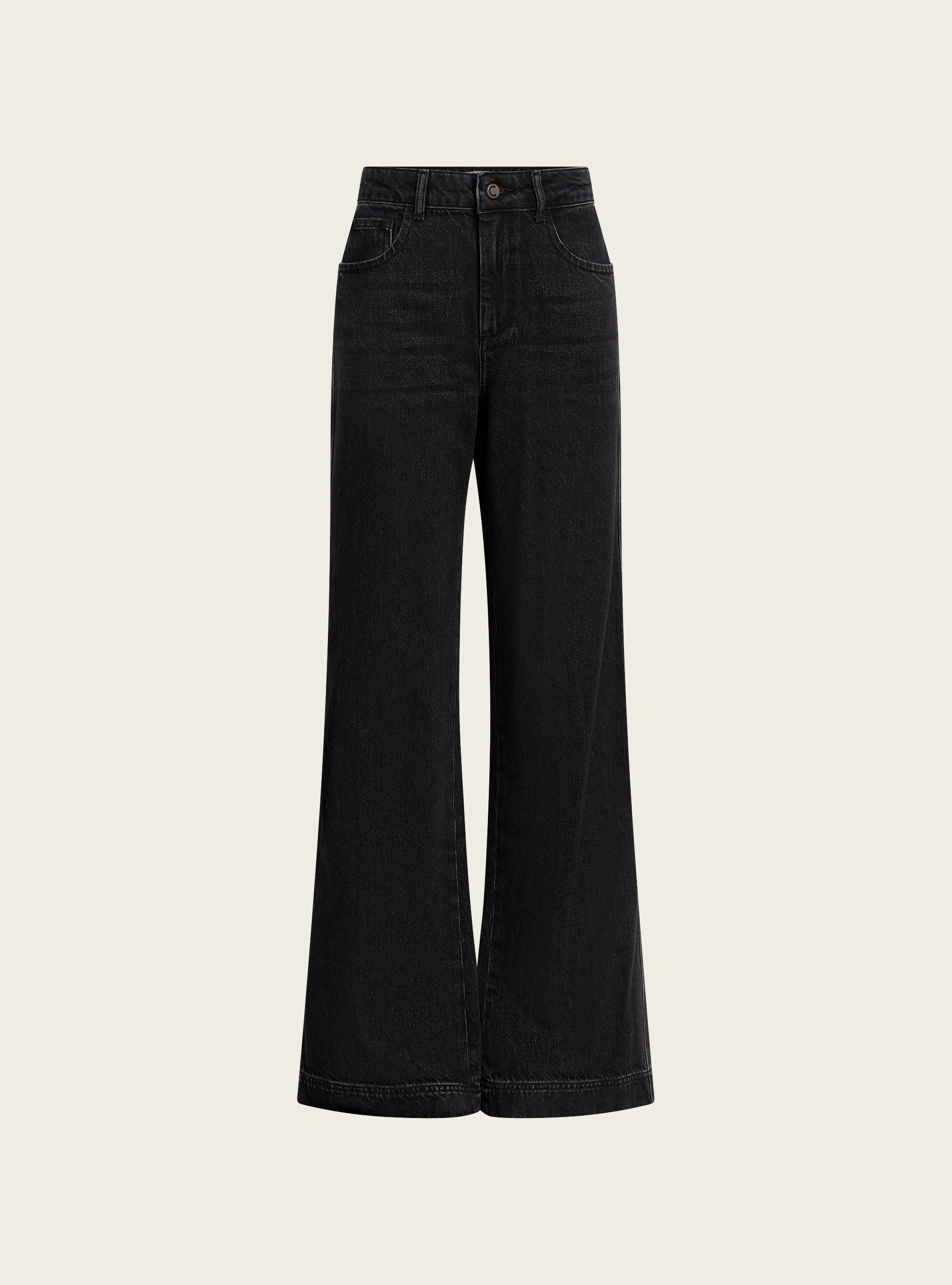 Jean bootcut taille haute acoté 