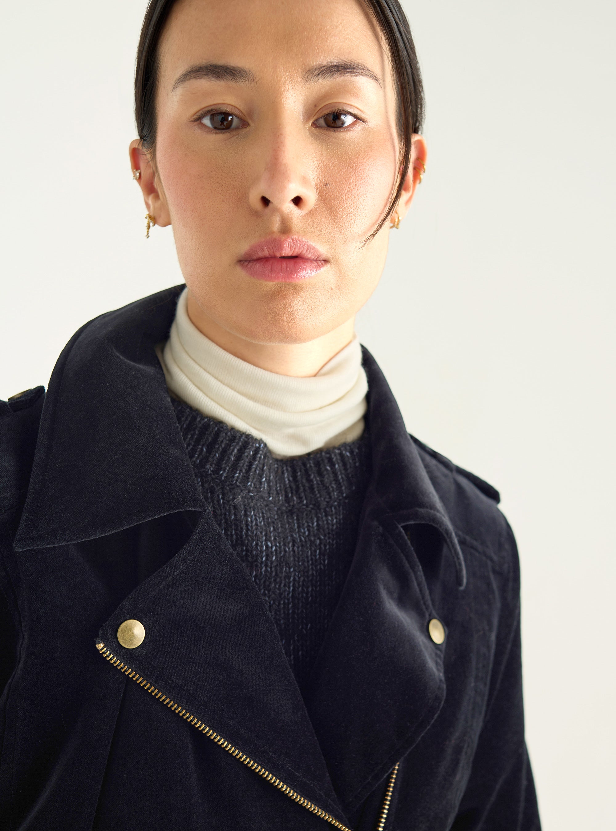 Short velvet perfecto jacket