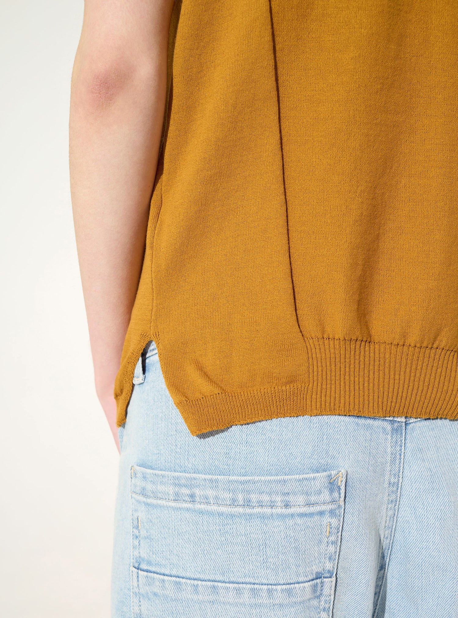 Débardeur en maille en coton marron