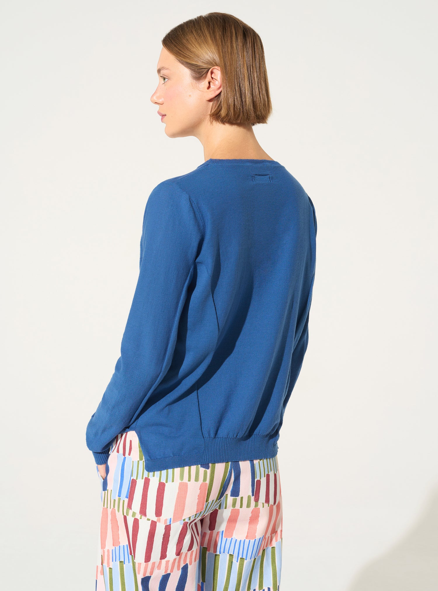 blue cotton sweater