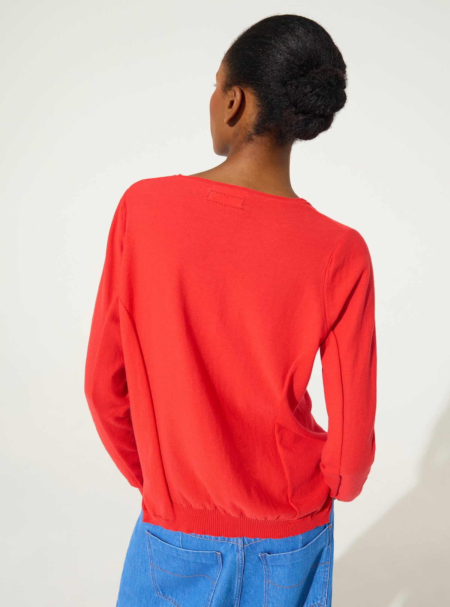 Red cotton sweater