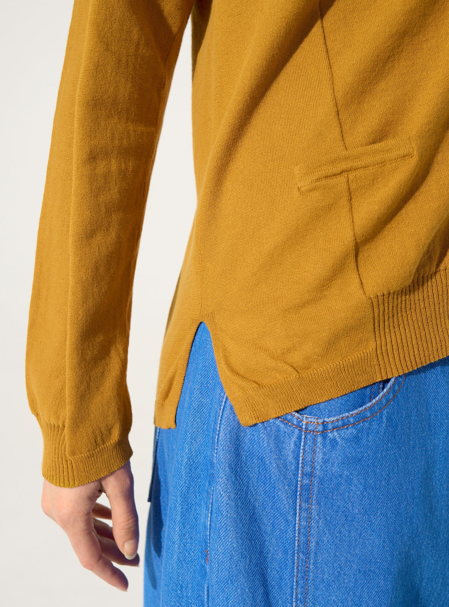 brown organic cotton cardigan