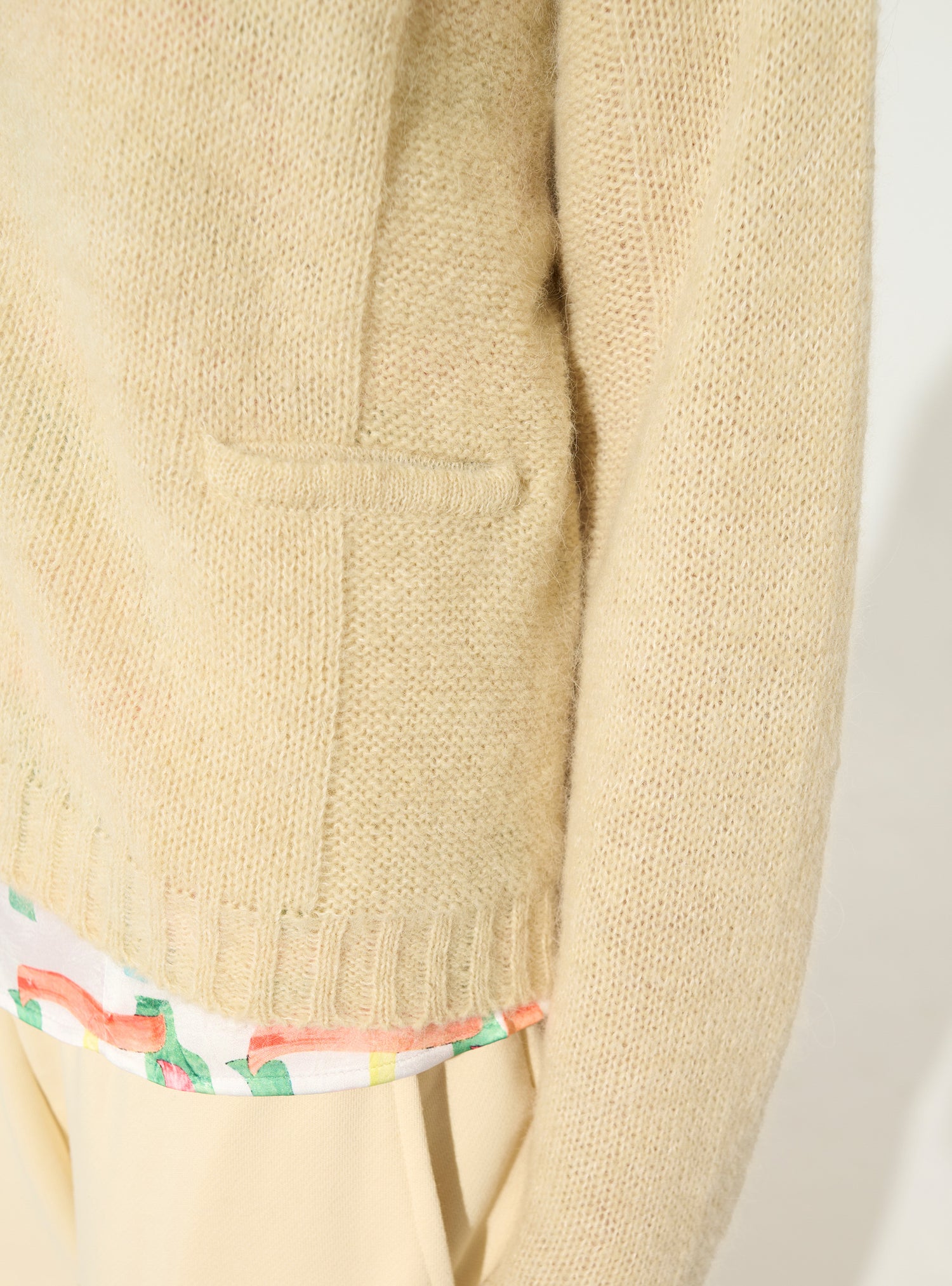 Cardigan laine-alpaga blanc