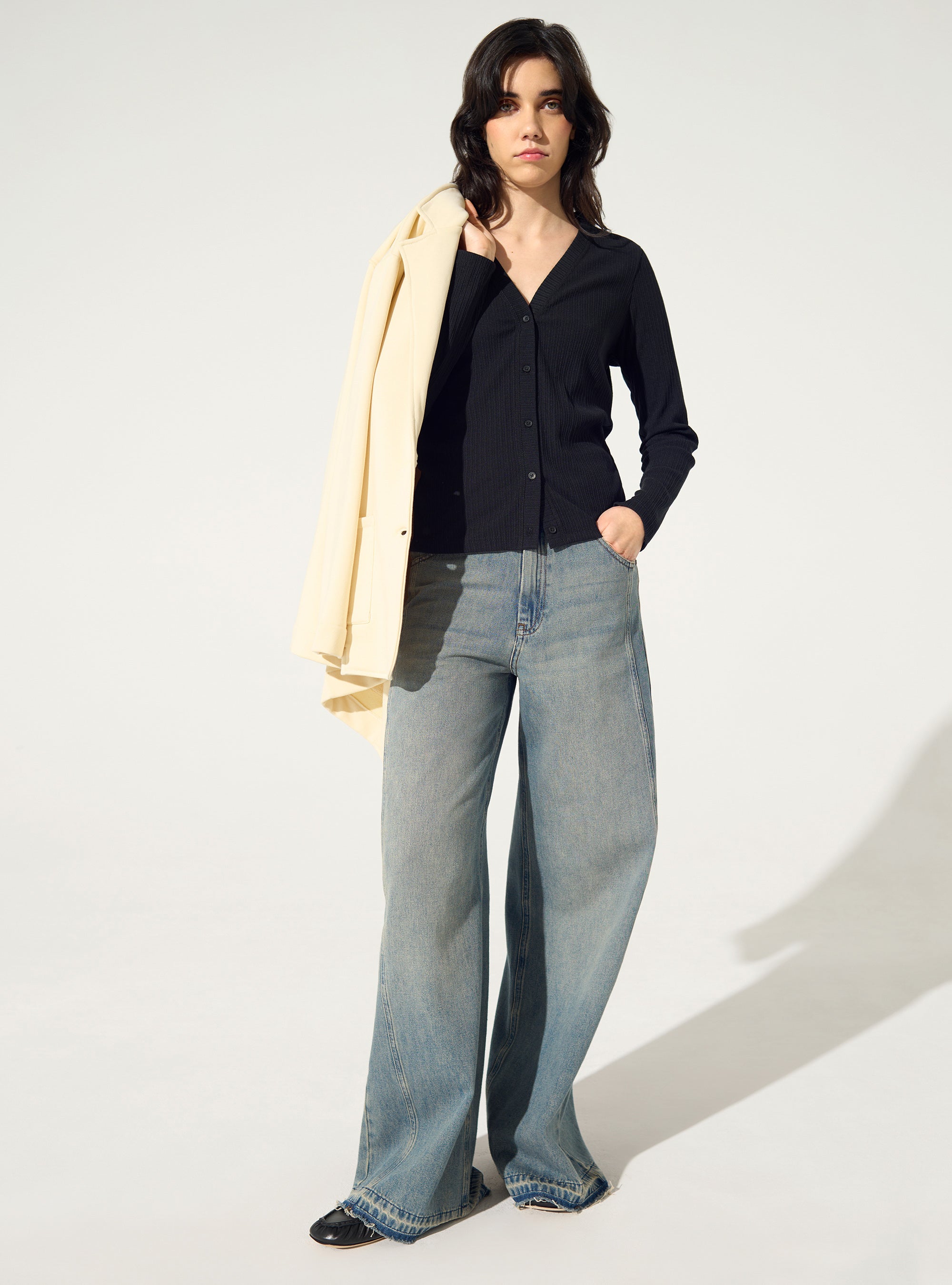 Cardigan en coton noir