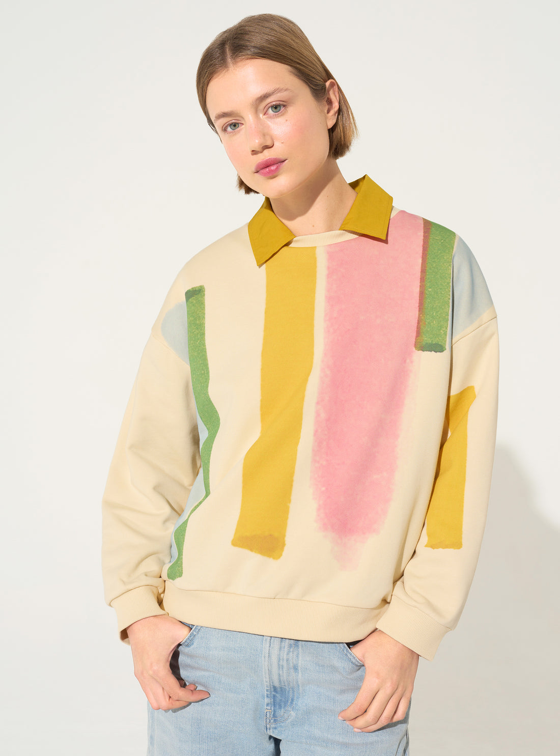 House-printed sweatshirt in organic cotton