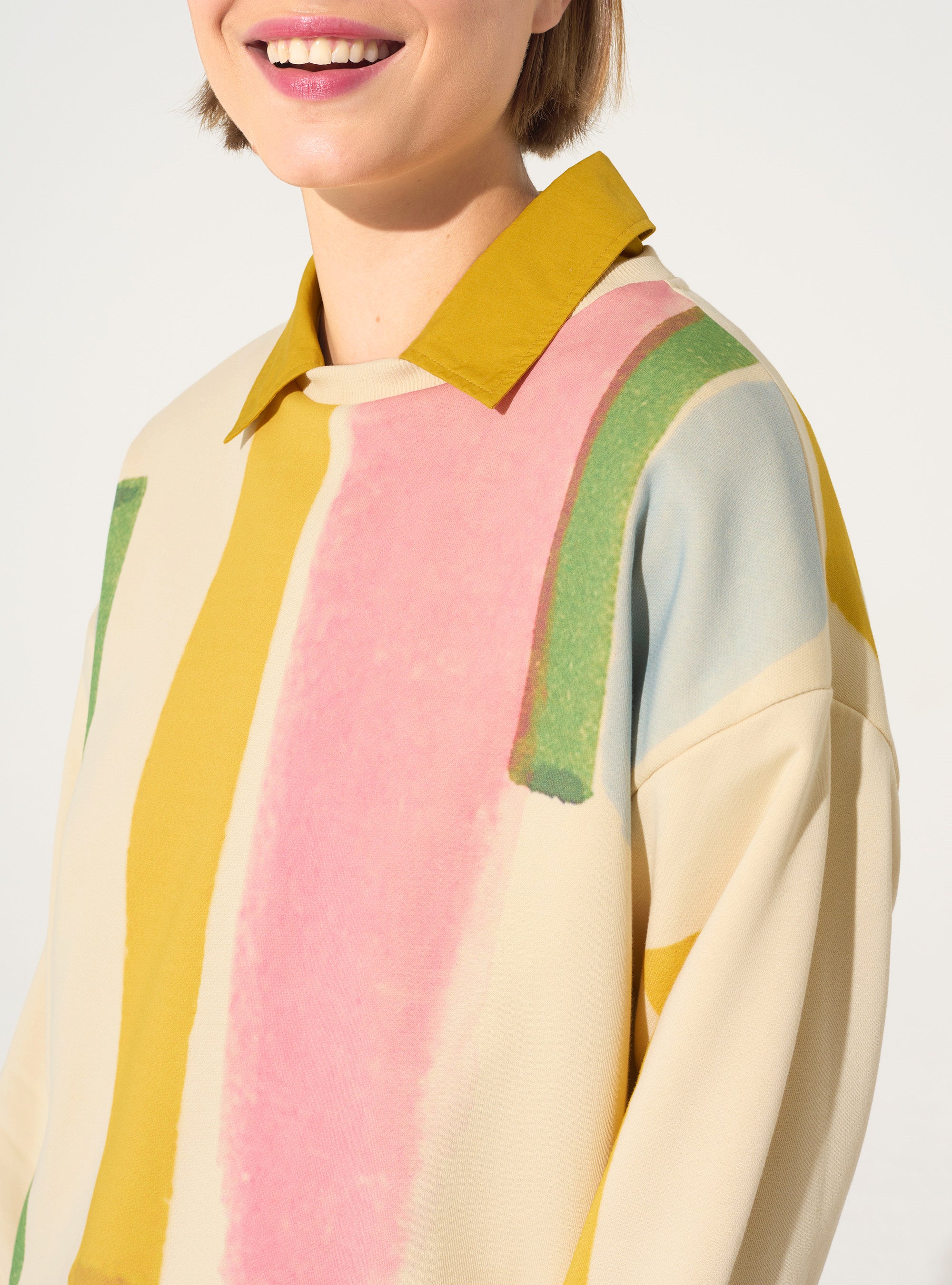 House-printed sweatshirt in organic cotton