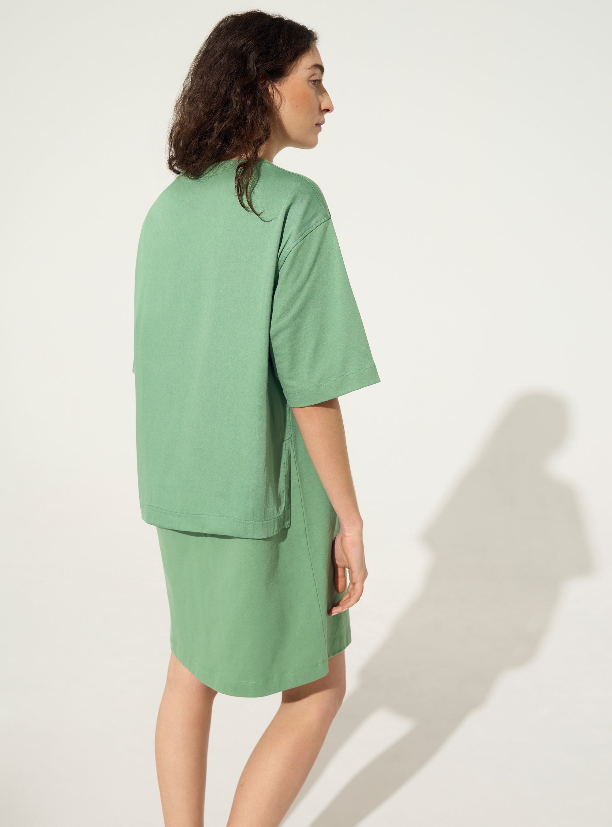 Green organic cotton t-shirt dress