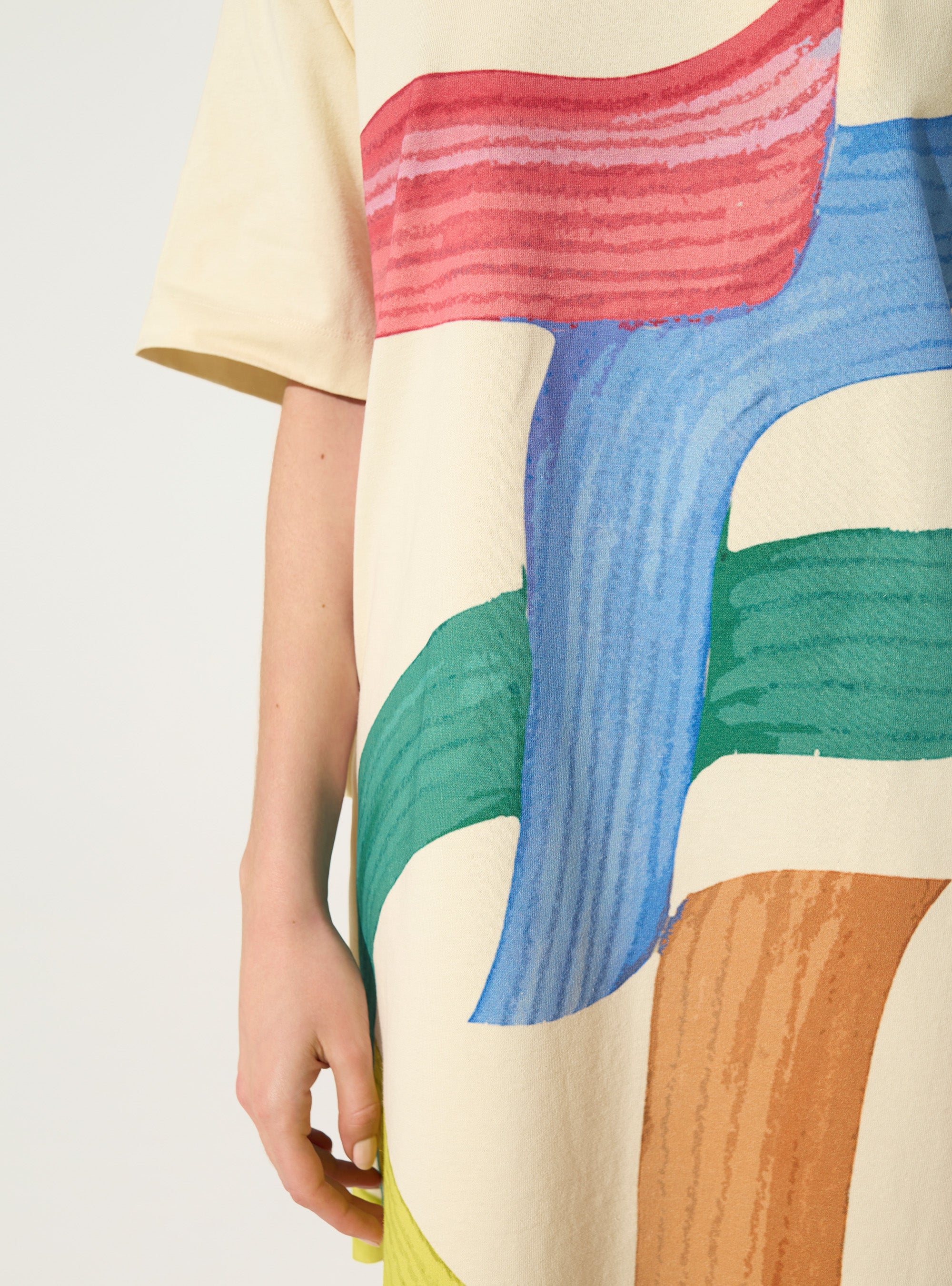 white printed organic cotton dress