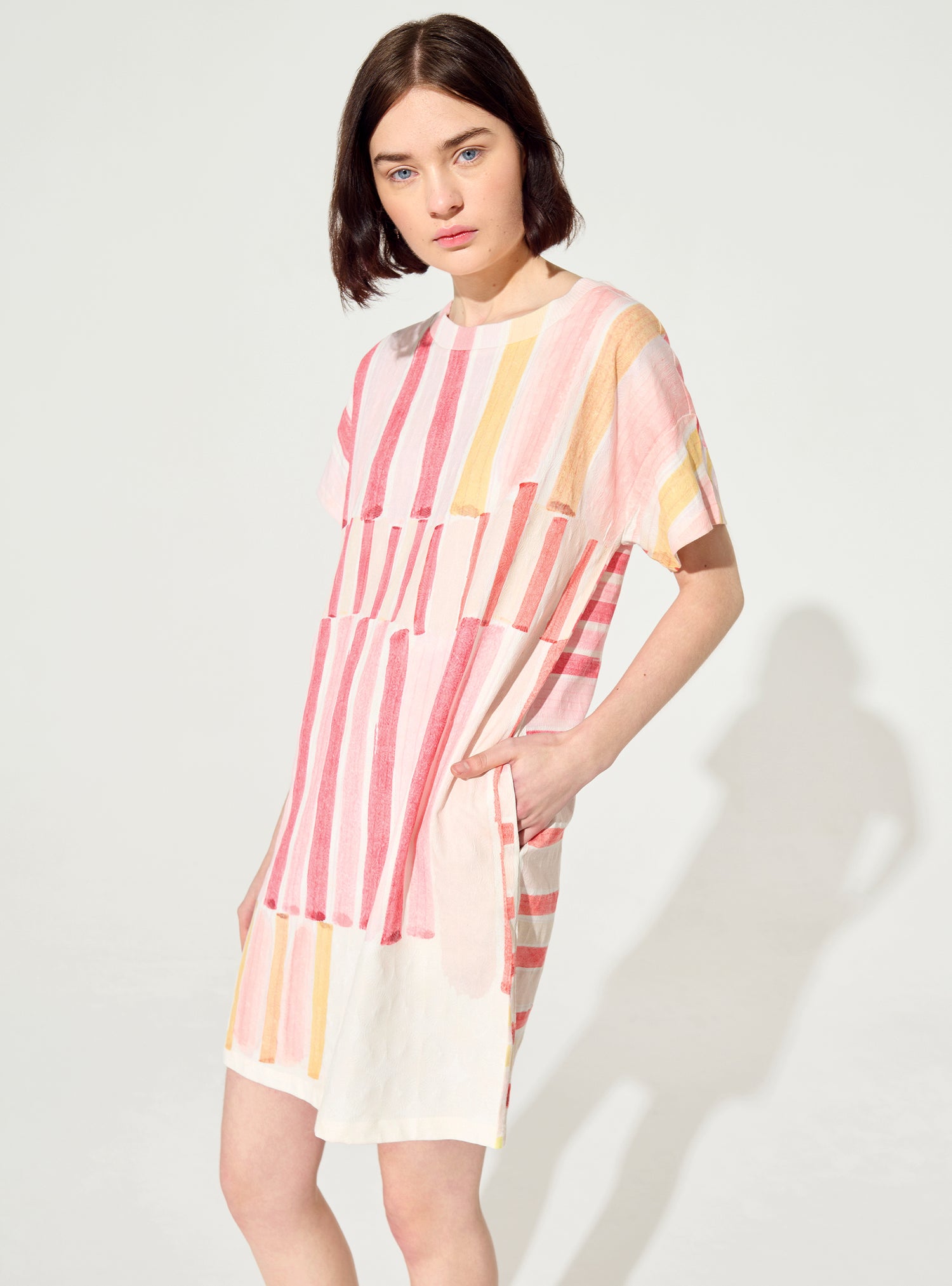 Pleated and stunning red dress