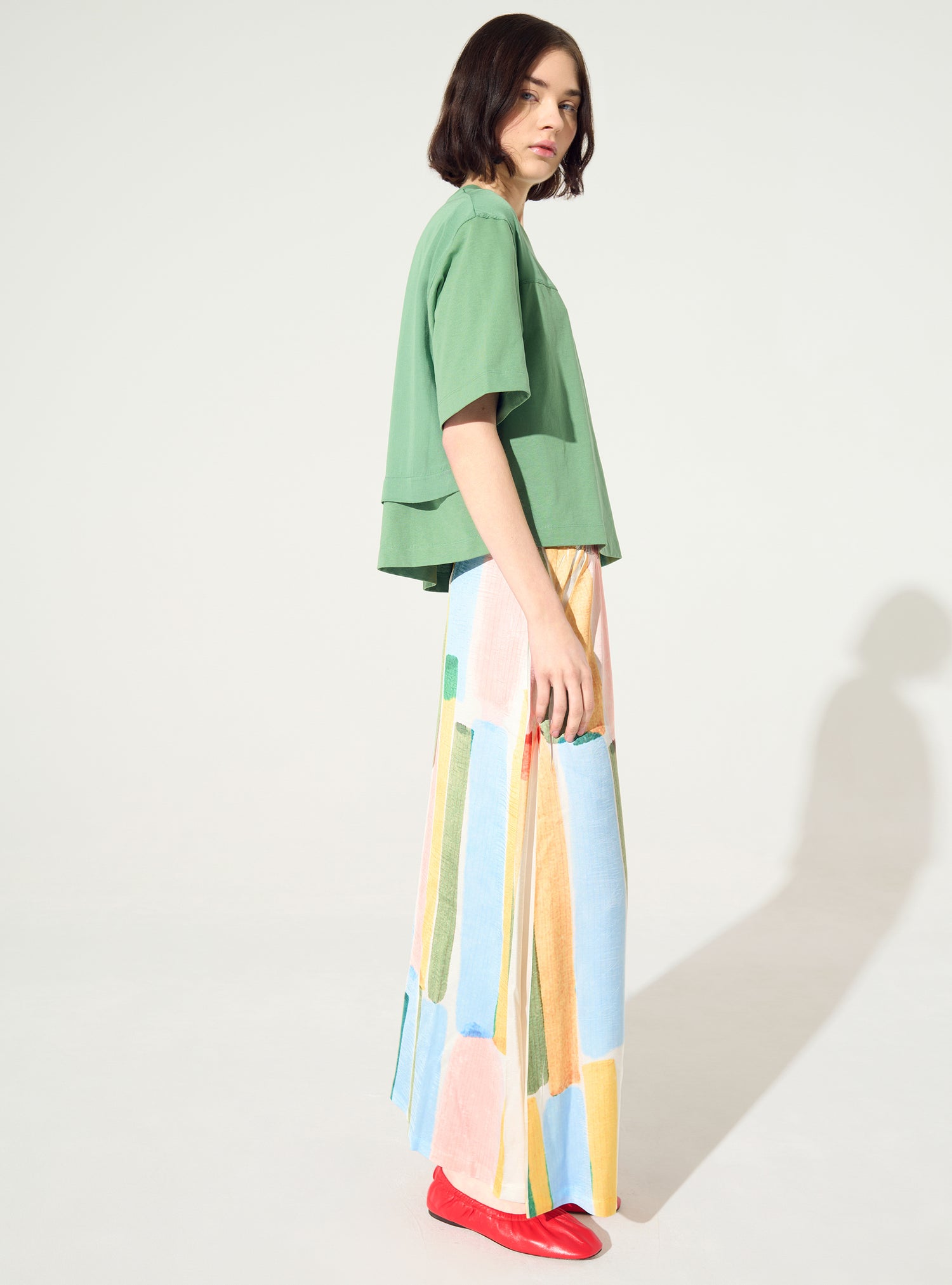 Jupe longue évasée imprimée