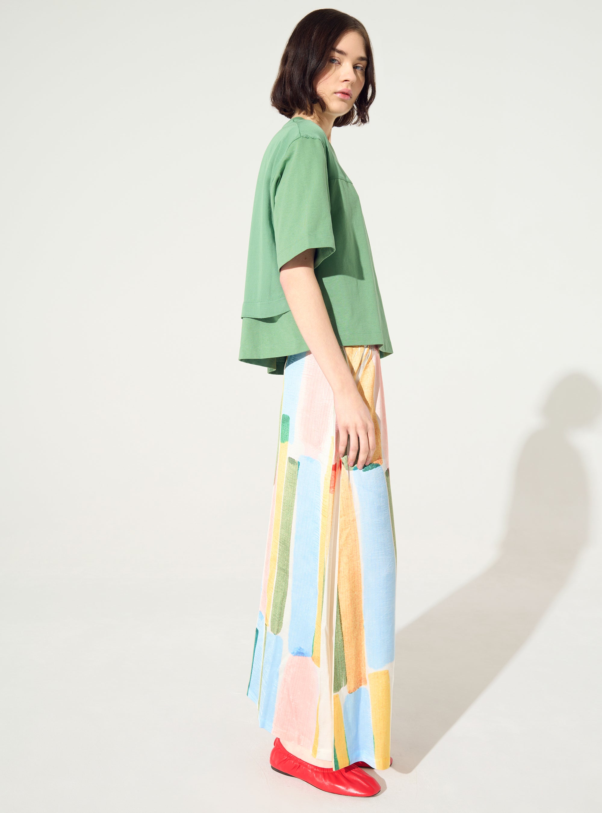 Jupe longue évasée imprimée