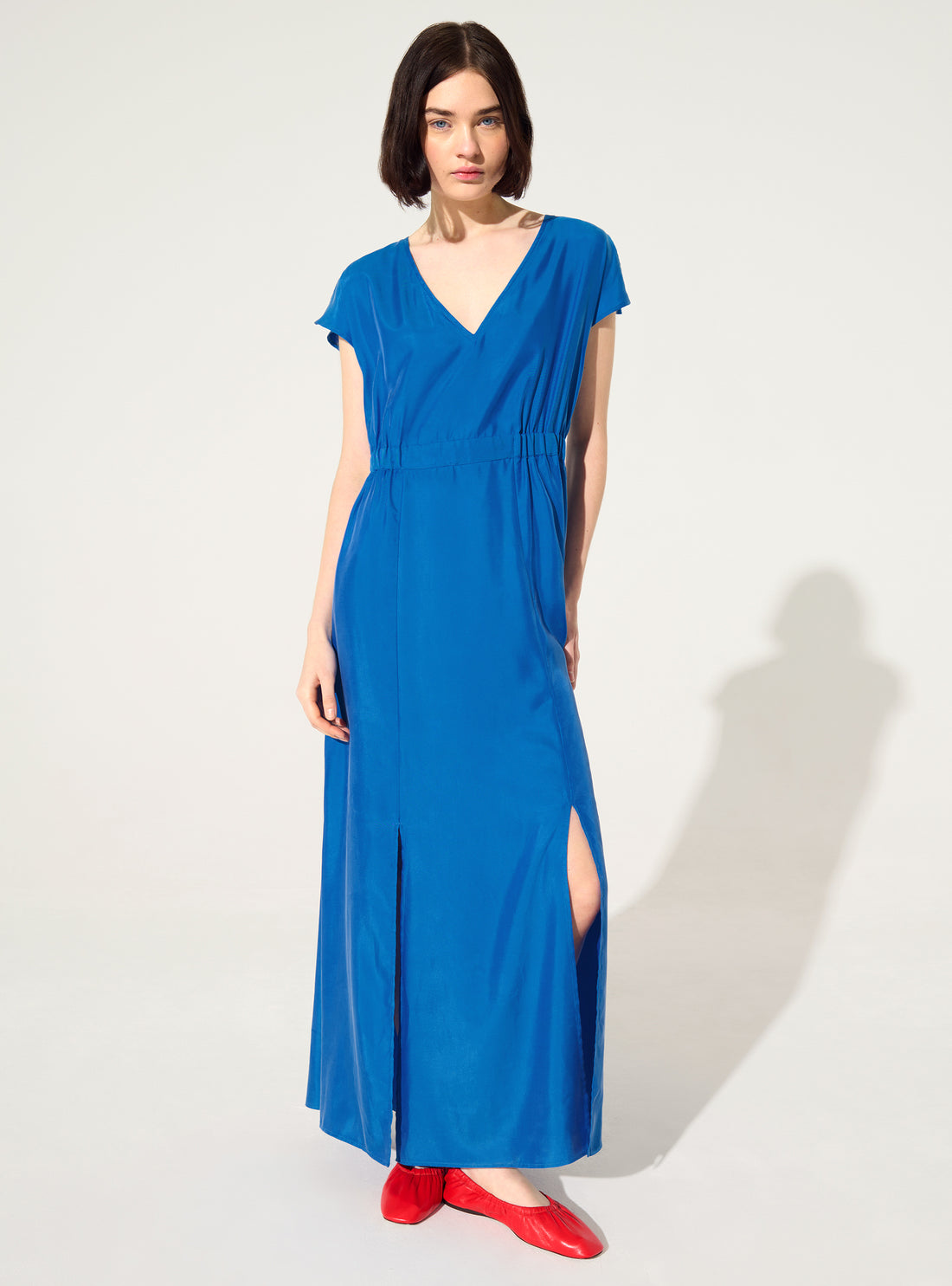Robe ajustée bleue